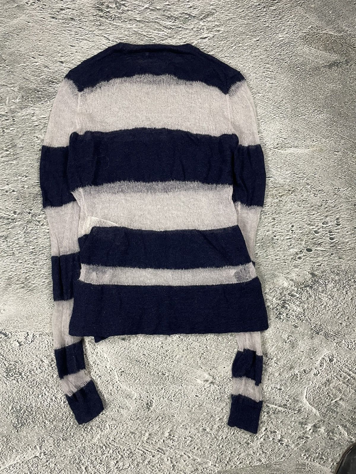 Acne Studios Acne Studios Mohair Sweater Octave SS14 Striped Navy White Size US XS / EU 42 / 0 - 4 Thumbnail