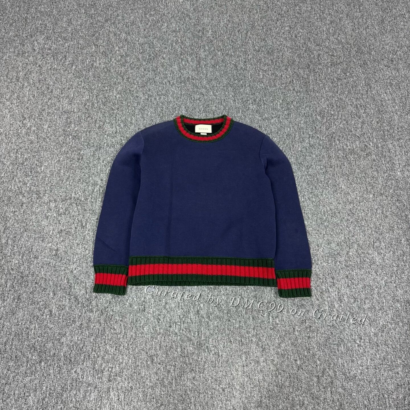 Gucci Gucci Red Green Stripe Space Cotton Sweatshirt Size US M / EU 48-50 / 2 - 1 Thumbnail