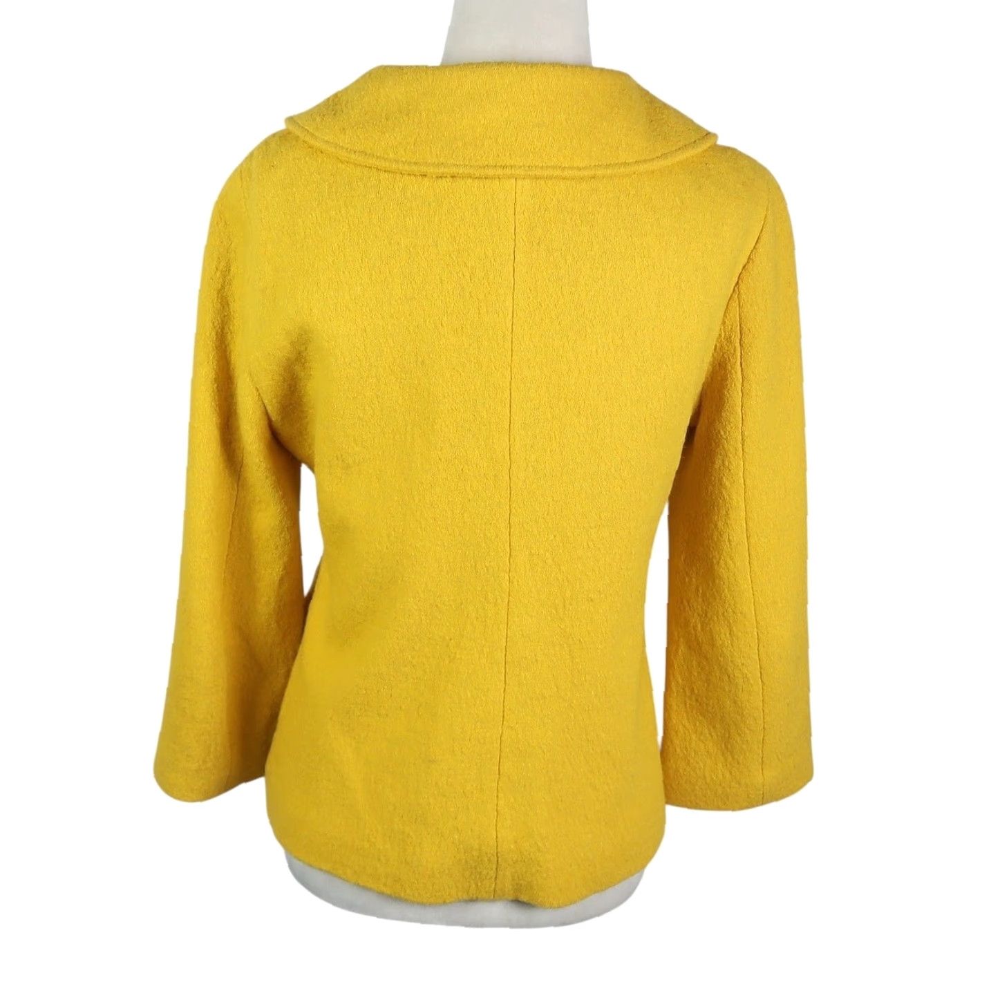 BB Dakota BB Dakota Jacket Womens Short Button Front Wool Blend Yellow 10 3/4 Sleeve Vintage Hipster Fall Spring Workwear Casual Size L / US 10 / IT 46 - 4 Thumbnail
