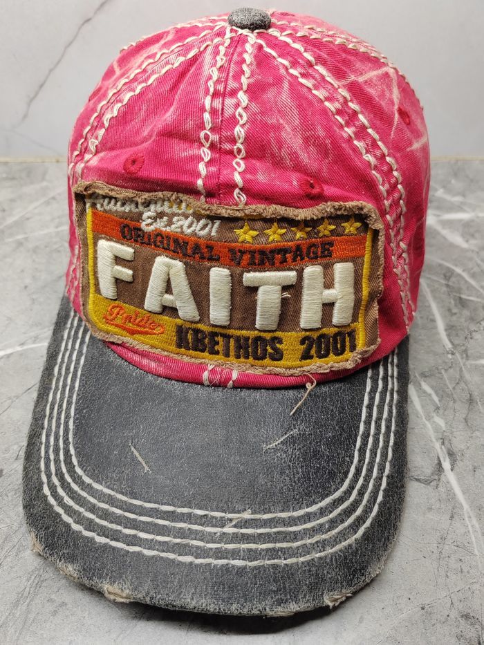 Japanese Brand Vintage Faith Distressed Style Cap Hat Size ONE SIZE - 1 Thumbnail