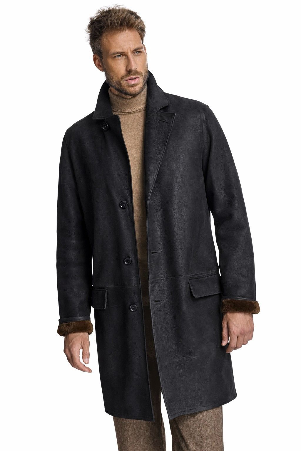 Baldessarini Baldessarini Everest Spanish Lamb Leather Shearling Coat Size US L / EU 52-54 / 3 - 1 Thumbnail