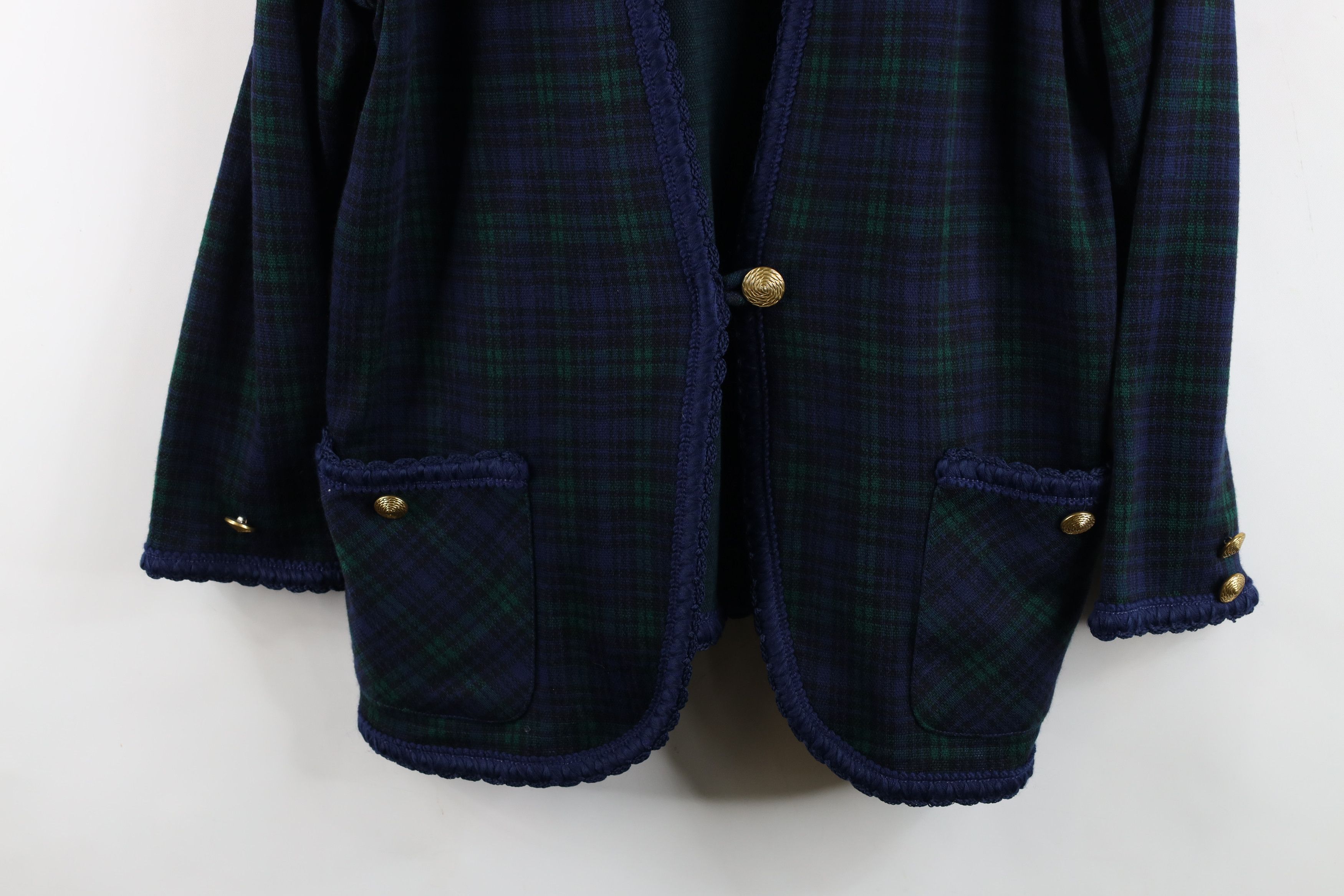 Vintage Vintage 90s Streetwear Blazer Cardigan Sweater Plaid USA Size XXL / US 16-18 / IT 52-54 - 3 Thumbnail