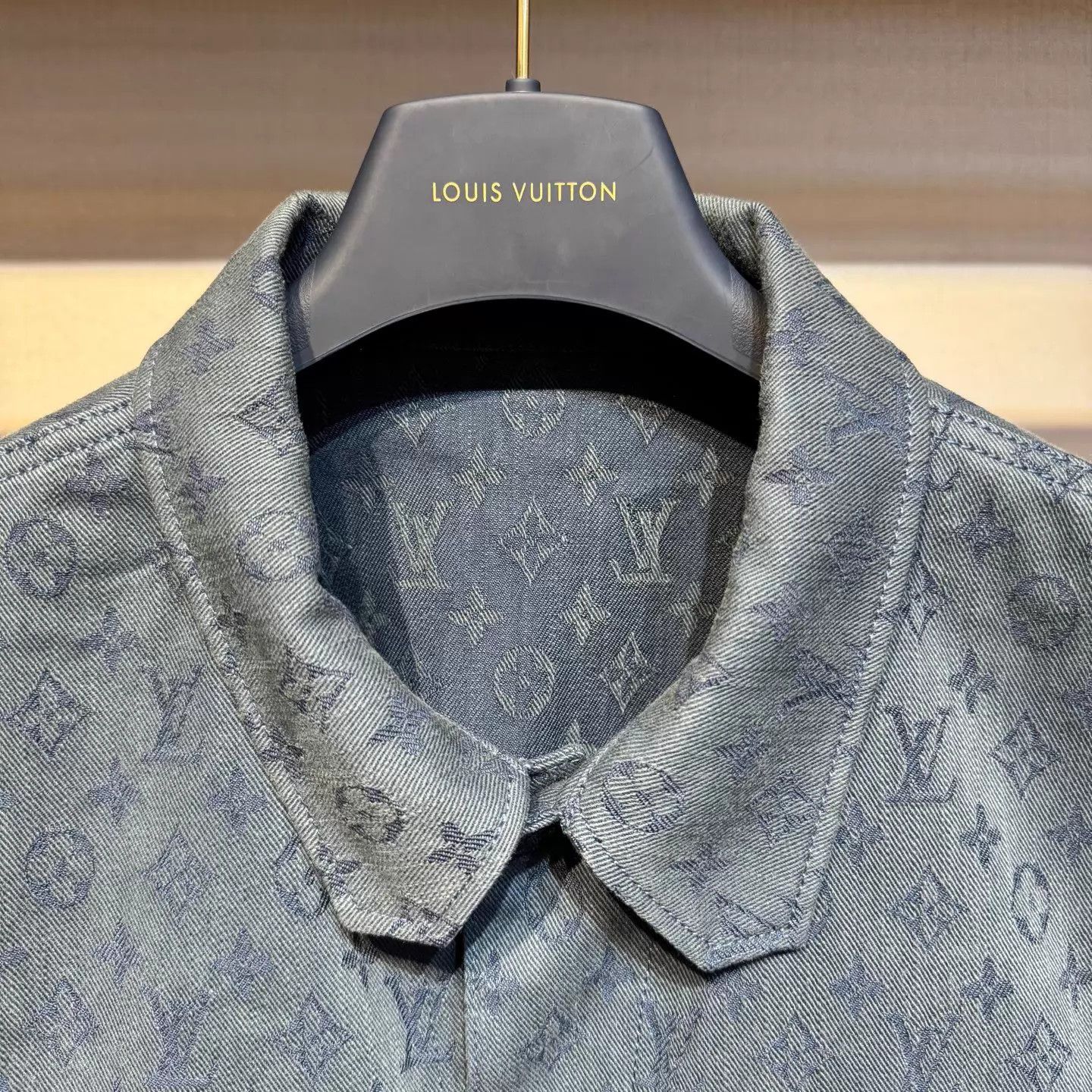 Louis Vuitton Louis Vuitton Blue Allover Print Denim Jacket Size 52 Size US L / EU 52-54 / 3 - 2 Thumbnail