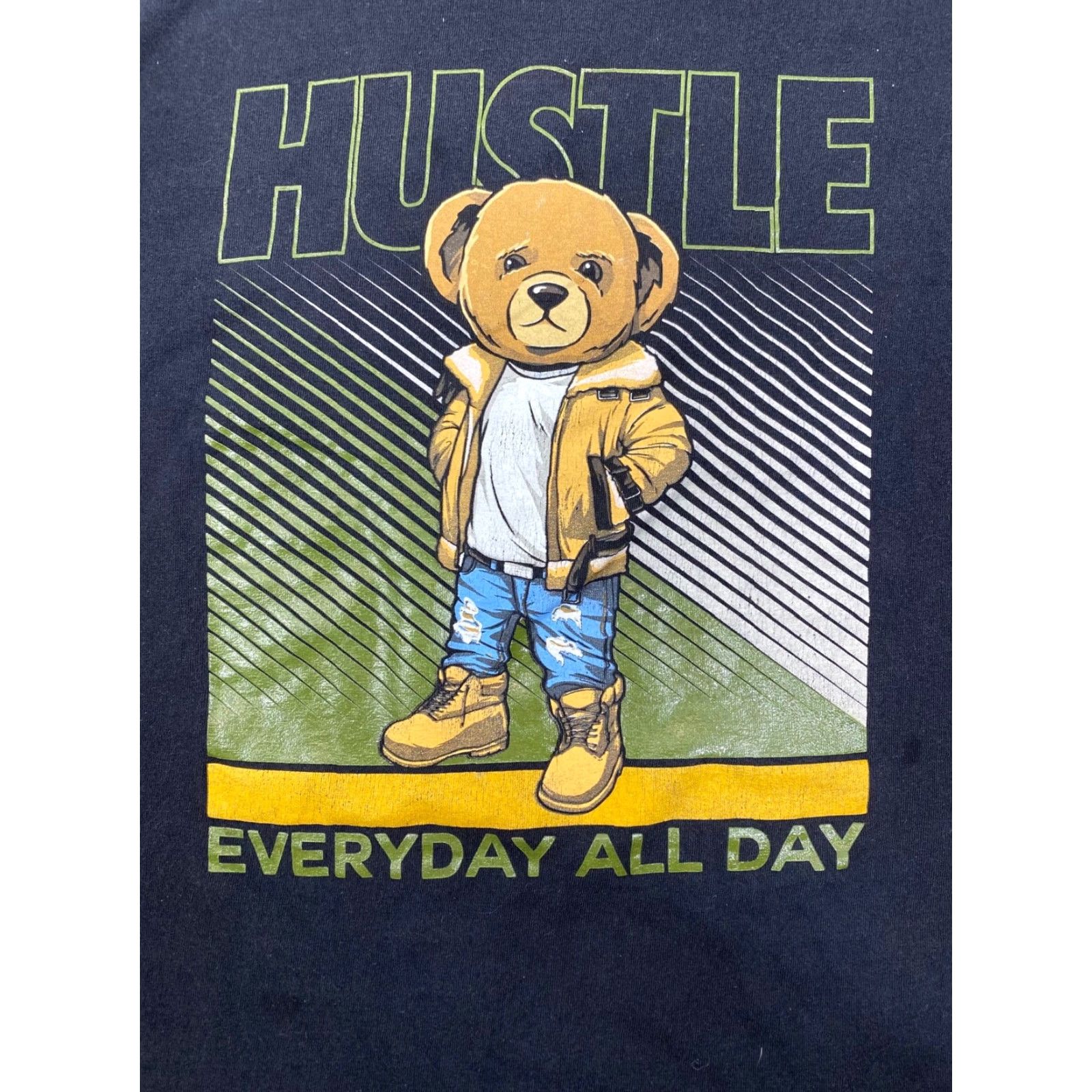 VIBE Vibes Hustle 3606 T-Shirt Mens | Black Short Sleeve Crew Neck Cotton Logo Extra-Slim Size US S / EU 44-46 / 1 - 2 Thumbnail