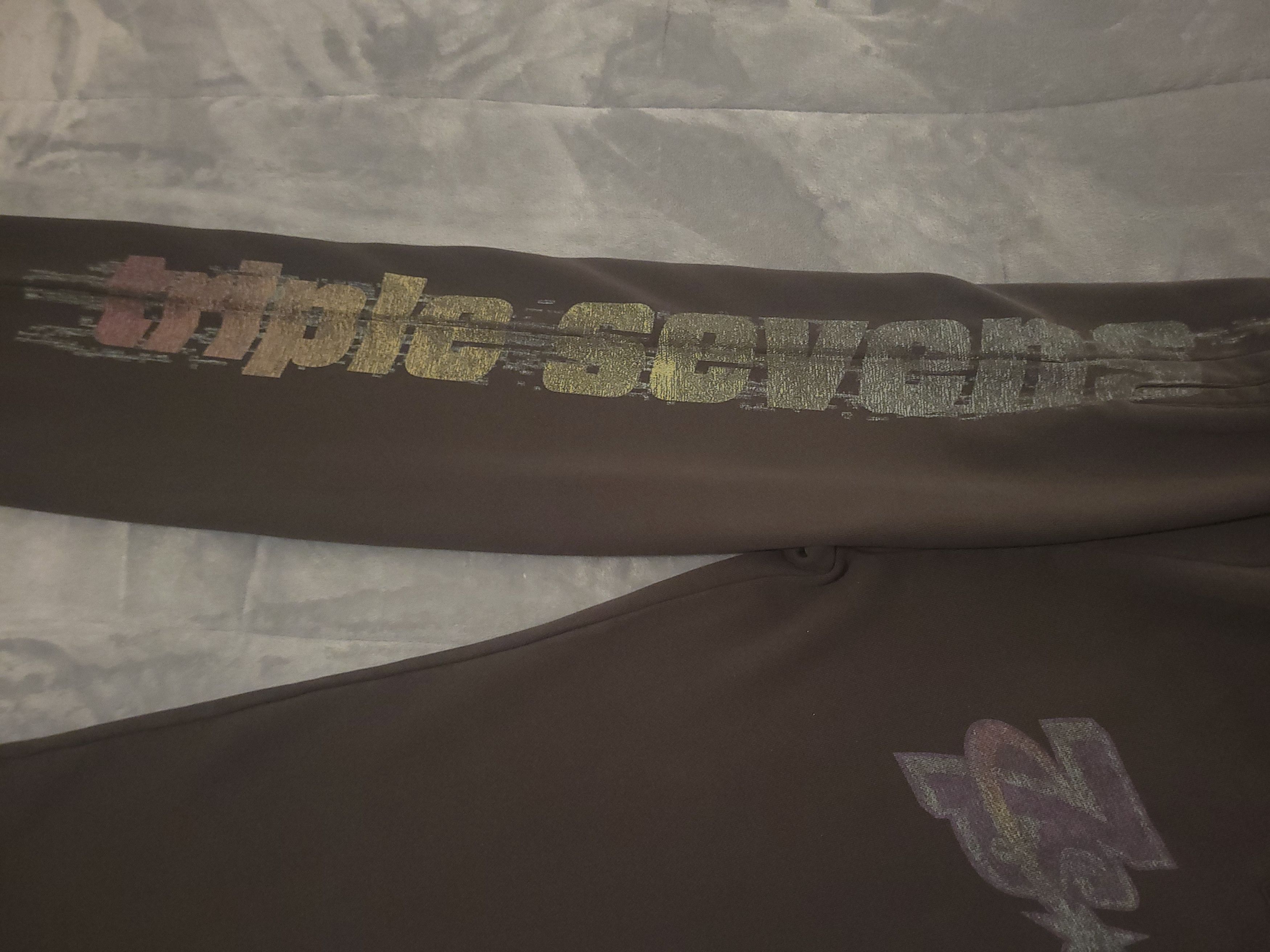 TRIPLE SEVENS Triple Sevens - Black Wide Leg Sweatpants- Men's Med -BNWT Size US 31 - 7 Thumbnail