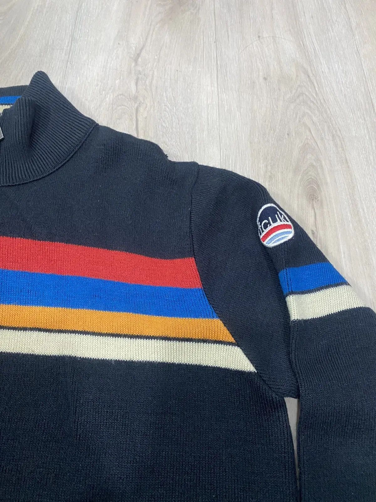 FCUK × French Connection × Vintage fcuk sweatshirt knitting stripe multicolour block style Size US M / EU 48-50 / 2 - 5 Thumbnail