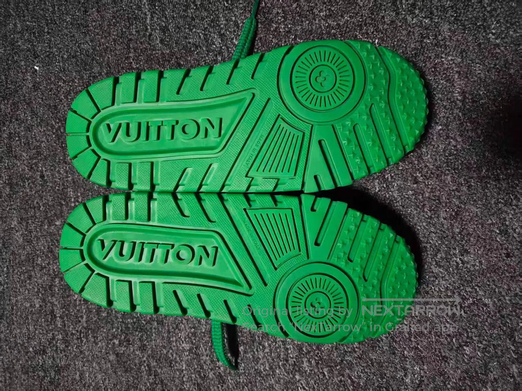 Louis Vuitton Green Low-Top Sneakers with Colorful Accents Size 8. Size US 8 / EU 41 - 7 Thumbnail