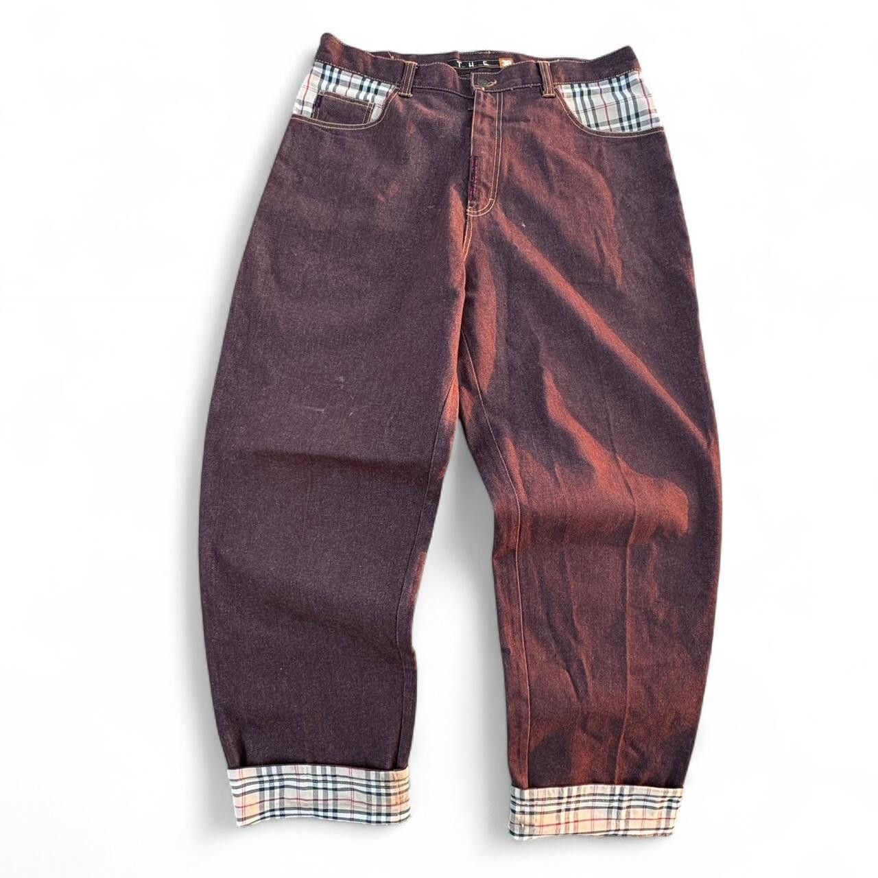 Other Hip Hop Elements Men’s Wide-Leg Jeans Brown Plaid Size 38 Size US 38 / EU 54 - 1 Thumbnail