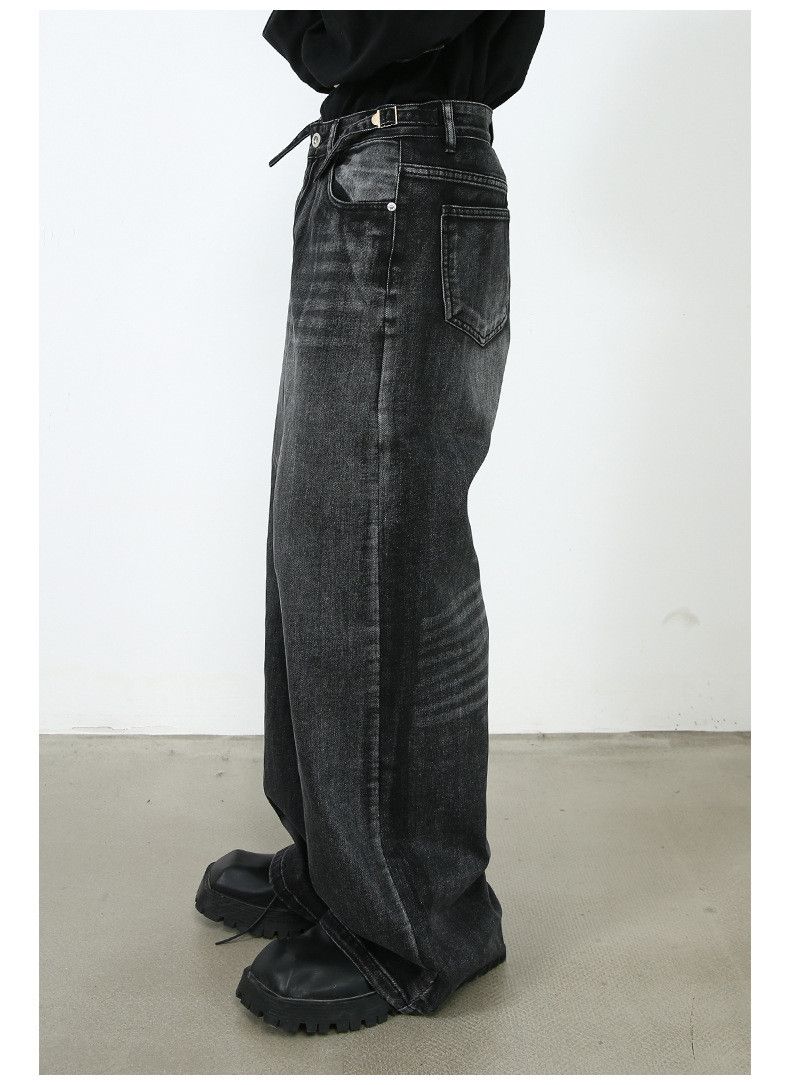 Japanese Brand × Jean Vintage washed cool oldschool wide-leg jeans Size US 32 / EU 48 - 4 Thumbnail