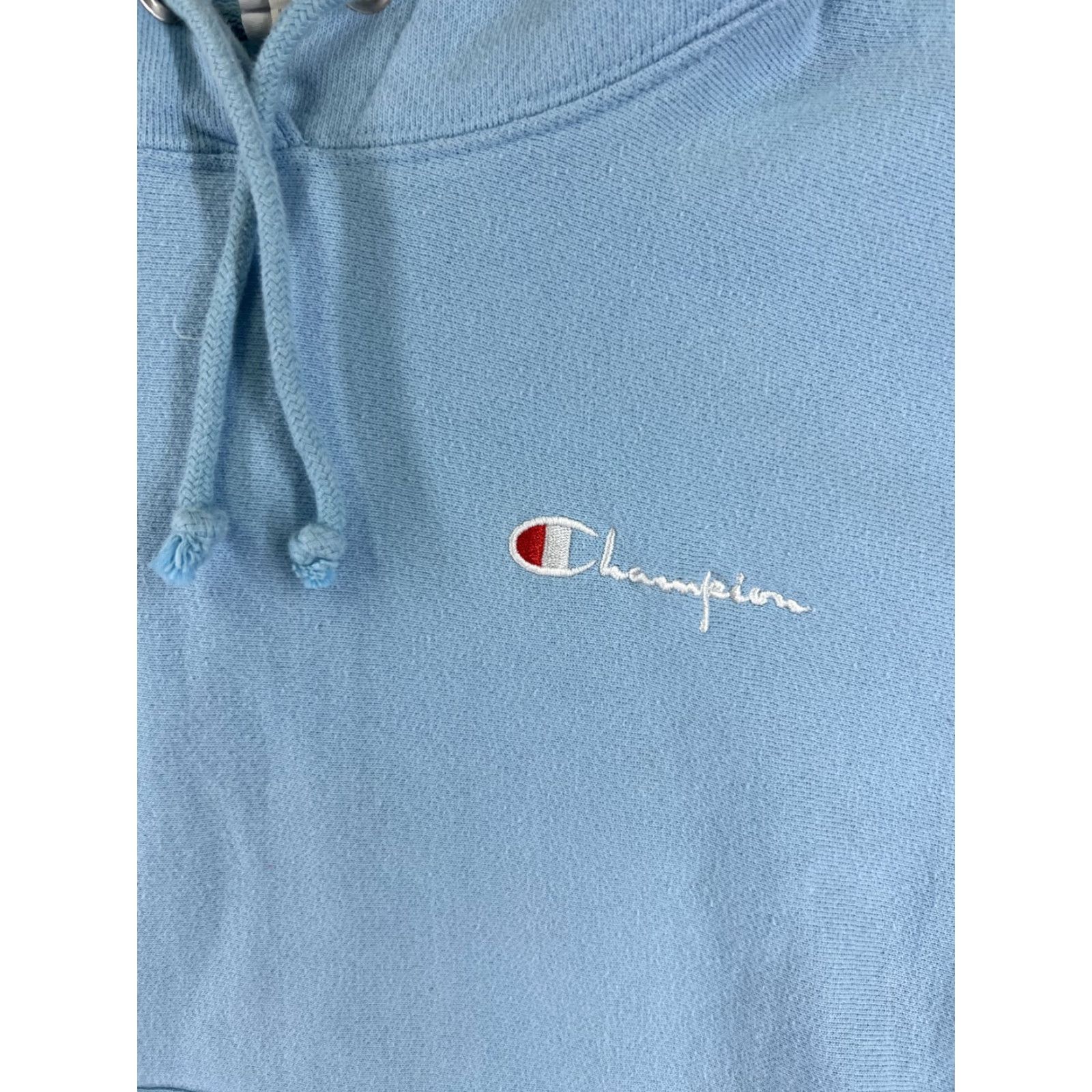 Champion VINTAGE Champion Hoodie Women Medium Blue Pullover Logo Crew Neck Long Sleeve Pockets Activewear Size M / US 6-8 / IT 42-44 - 6 Thumbnail
