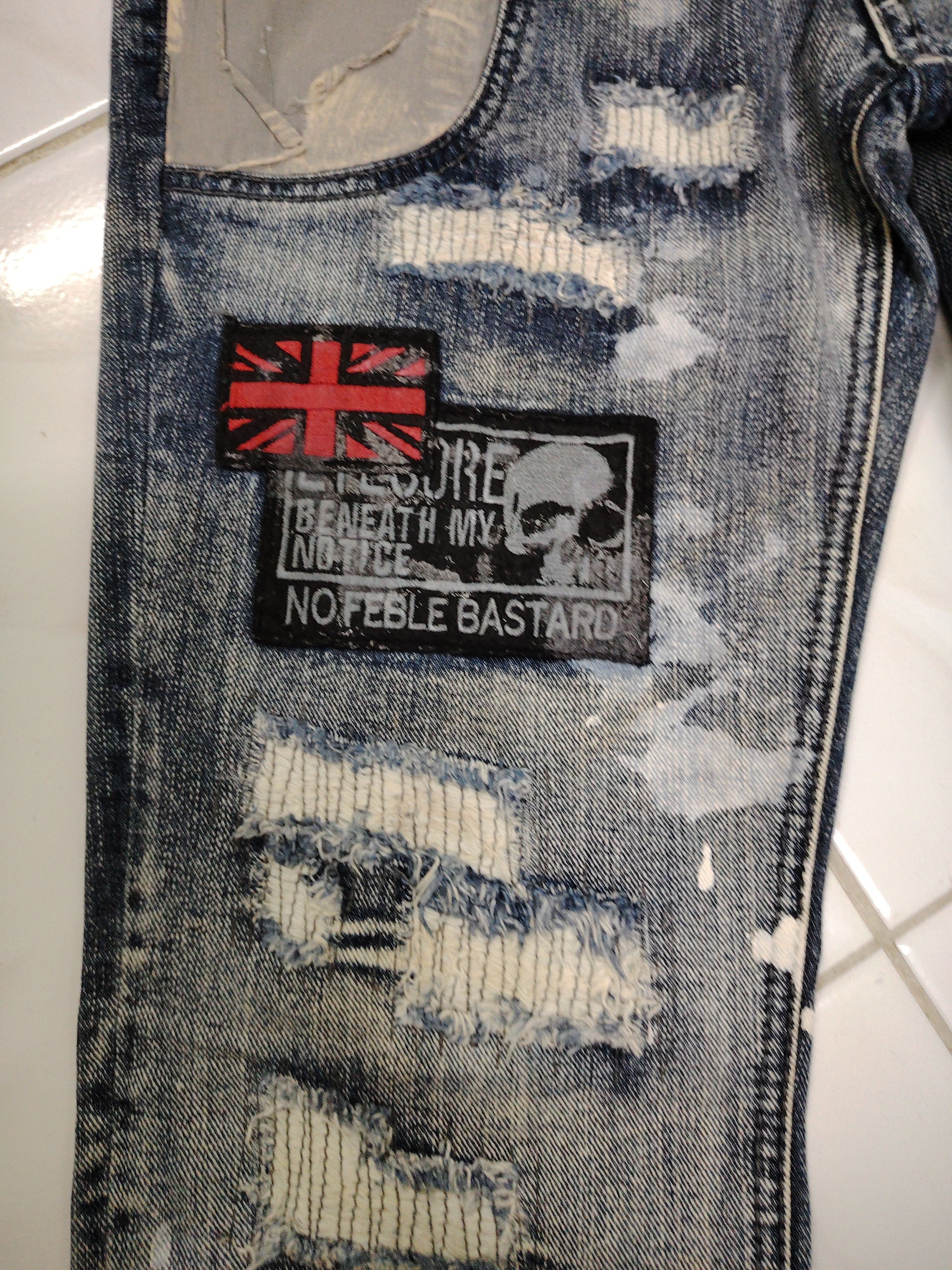 Revenge SEXPOT REVENGE Punk Anorak Bleach Wash Demon Jeans Size US 30 / EU 46 - 3 Thumbnail