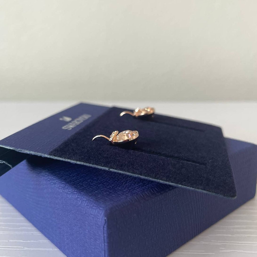 Swarovski Swarovski Bella Pierced Earrings Rose Gold Plated Size ONE SIZE - 3 Thumbnail