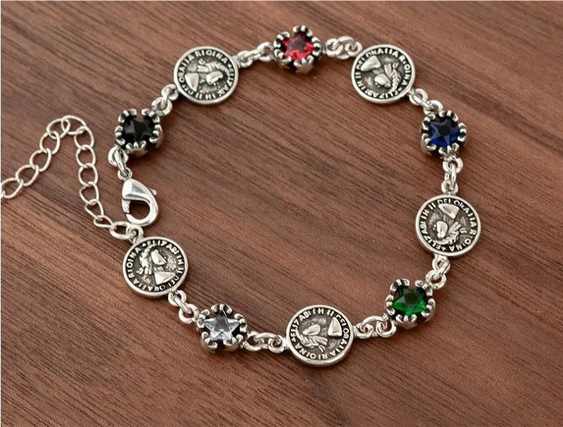 Jewelry Coin Shiny Crystal Charm Bracelet Size ONE SIZE - 2 Thumbnail