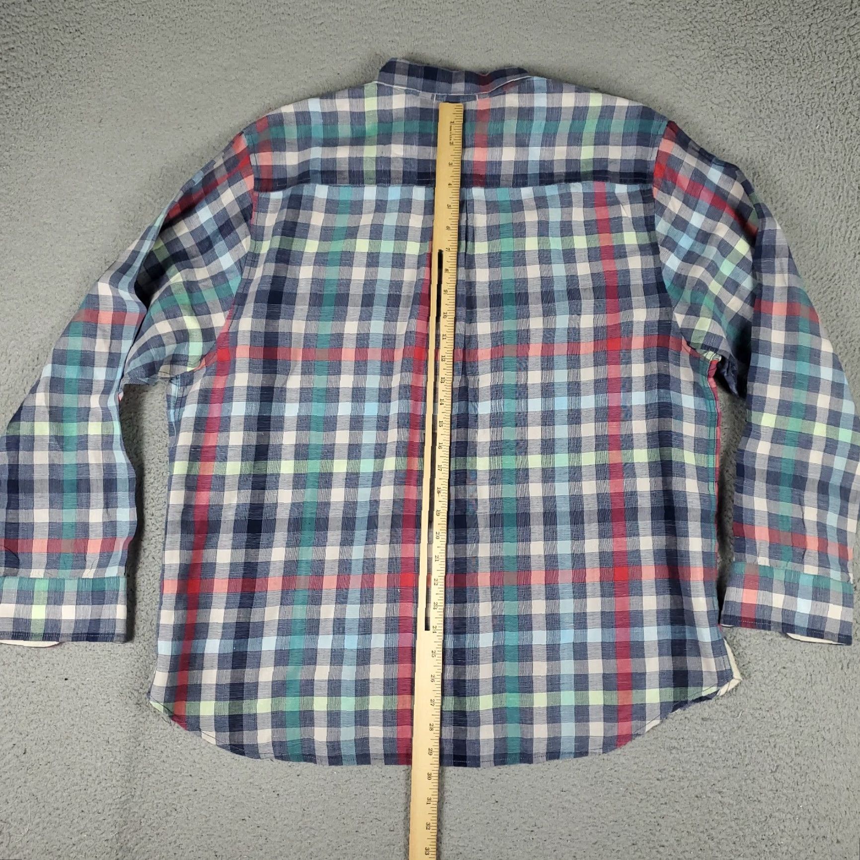 Tommy Bahama Tommy Bahama Shirt Mens XL Blue Plaid Linen Blend Button-Up Long Sleeve - Shirt - Adult XL - Blue - Tommy Bahama Size US XL / EU 56 / 4 - 3 Thumbnail