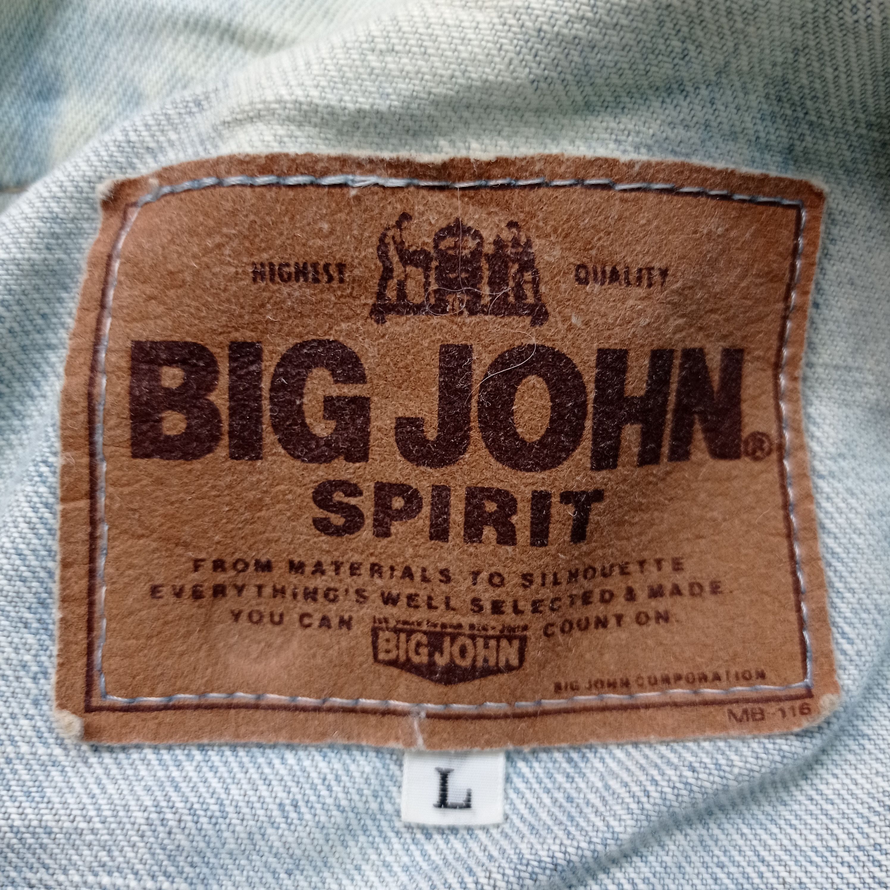 Big John 🔥Vintage Big John Trucker Denim jacket Size US L / EU 52-54 / 3 - 3 Thumbnail