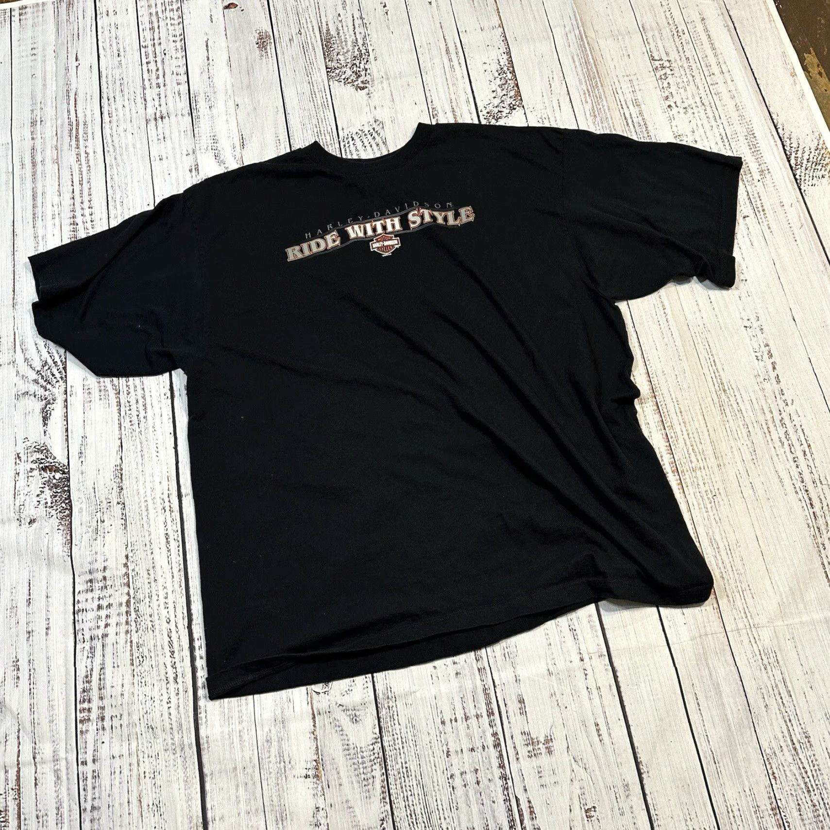 Harley Davidson Harley-Davidson American Legend Tee Ride With Style T-Shirt Mens 3XL Multicolor Cotton Knit Short Sleeve Crew Neck USA MADE Size US XXL / EU 58 / 5 - 2 Thumbnail