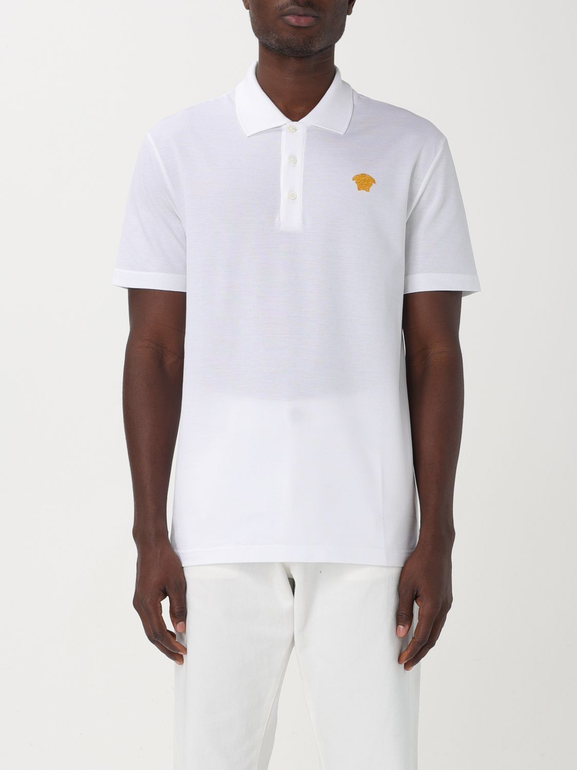 image of Versace Polo Shirt Men White (Size XS)