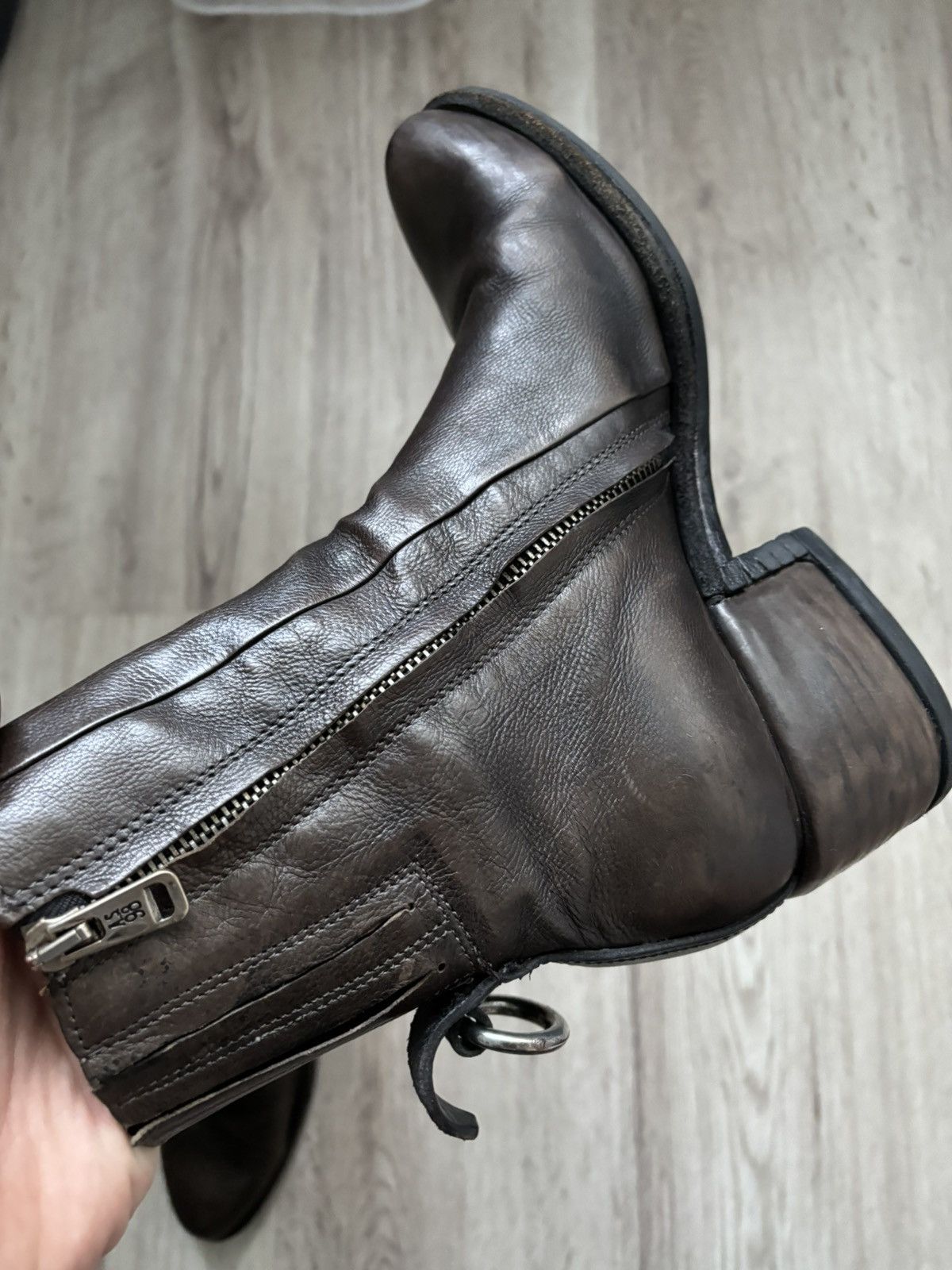 A.S.98 A.S.98 Leather Biker Gothic Boots High Heel EU37 US6.5 Size US 6.5 / IT 36.5 - 13 Thumbnail