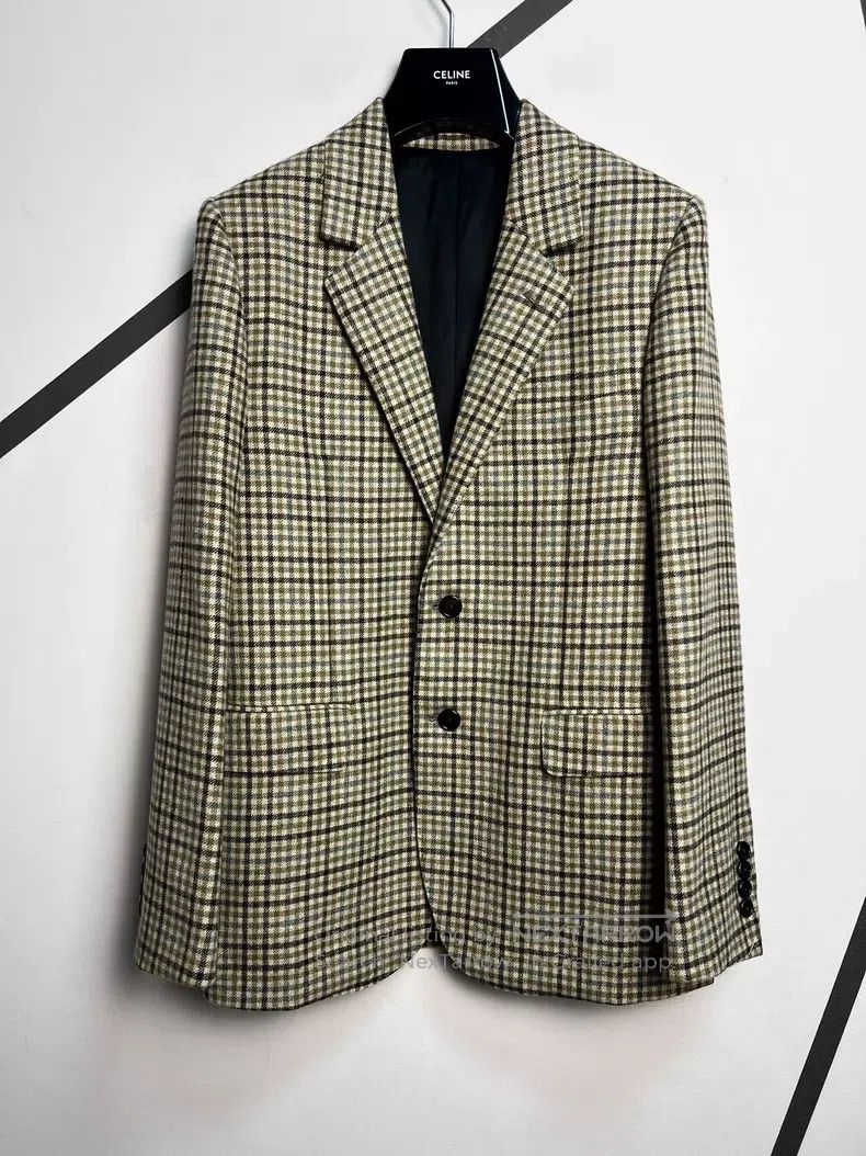 Celine CELINE Prince of Wales Check Wool and Cashmere Suit Size XS / US 0-2 / IT 36-38 - 1 Thumbnail
