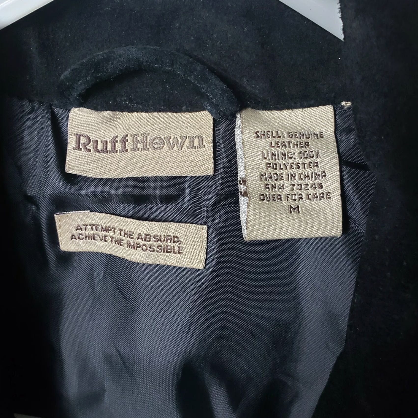 Vintage Ruff Hewn Suede Leather Vest Women - Vest - M - Black - Zipper Pockets - Zip Closure - Pockets - Short - Classic Fit Size M / US 6-8 / IT 42-44 - 2 Thumbnail