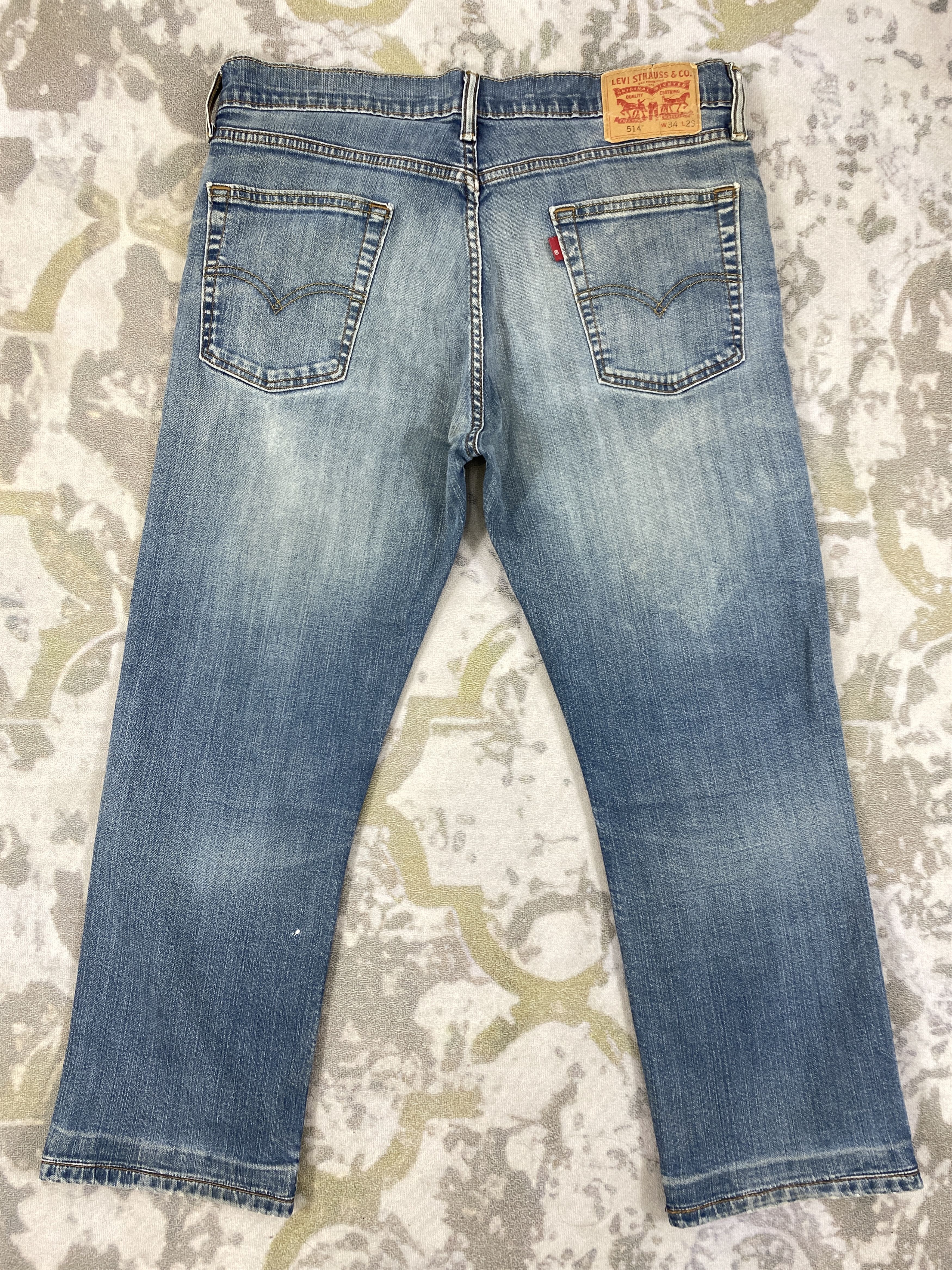 Levi's Blue Levi's 514 Distressed Denim 35 x 25 -JN113 Size US 35 - 2 Thumbnail