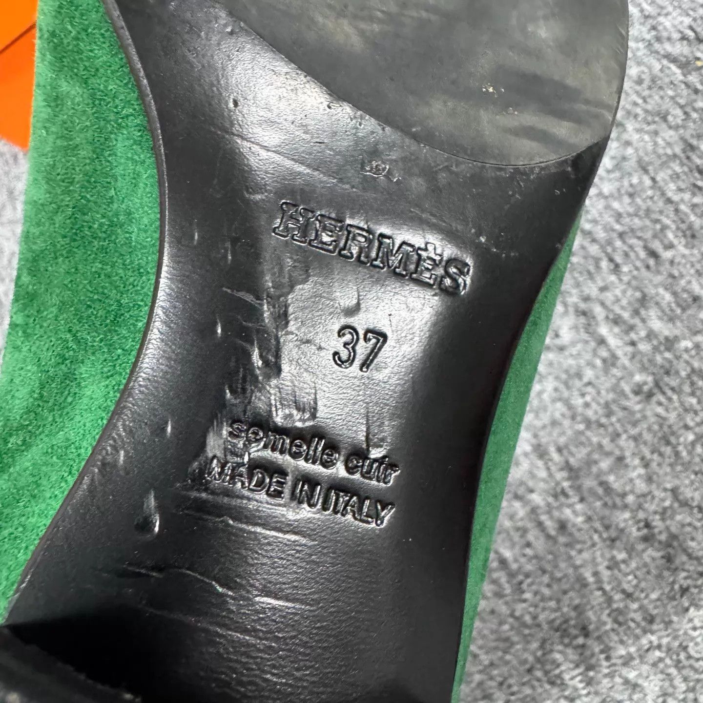 Hermes Hermes Suede H Buckle Loafer Vintage Green 37 99New With Box Size US 6.5 / IT 36.5 - 7 Thumbnail