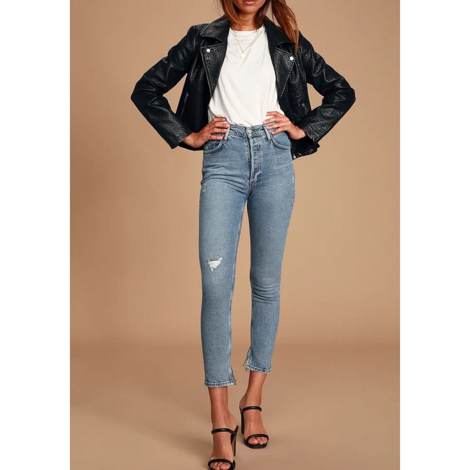 Agolde Agolde- Nico / High Rise Light Blue Slim Leg Jeans/ size 27 Size 27" / US 4 / IT 40 - 1 Thumbnail