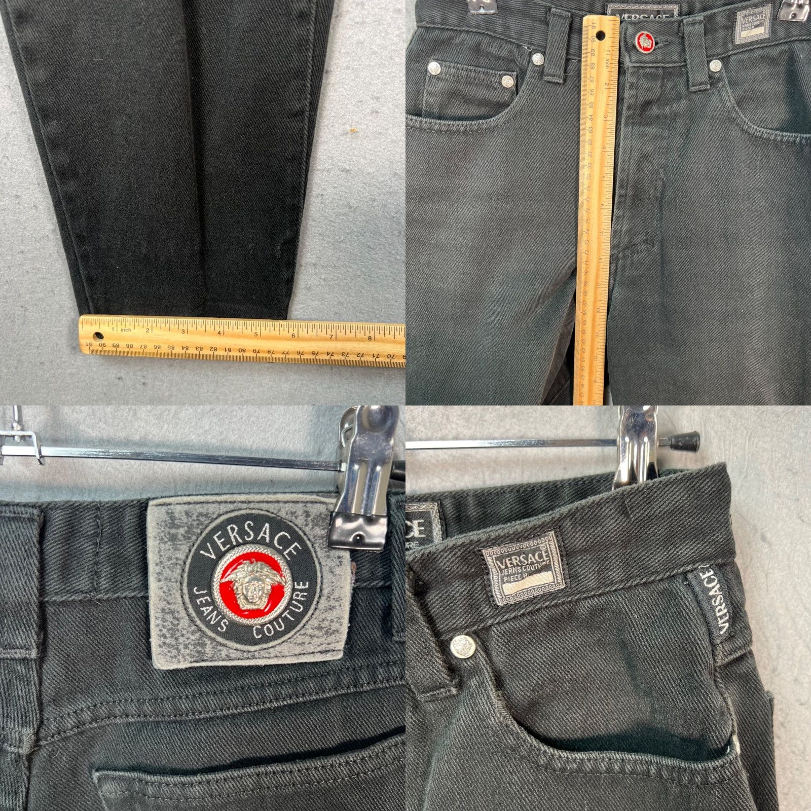 Versace Jeans Couture VINTAGE Versace Jeans Couture Womens 44 Black High-Waisted Denim Jeans Size 30" / US 8 / IT 44 - 8 Thumbnail