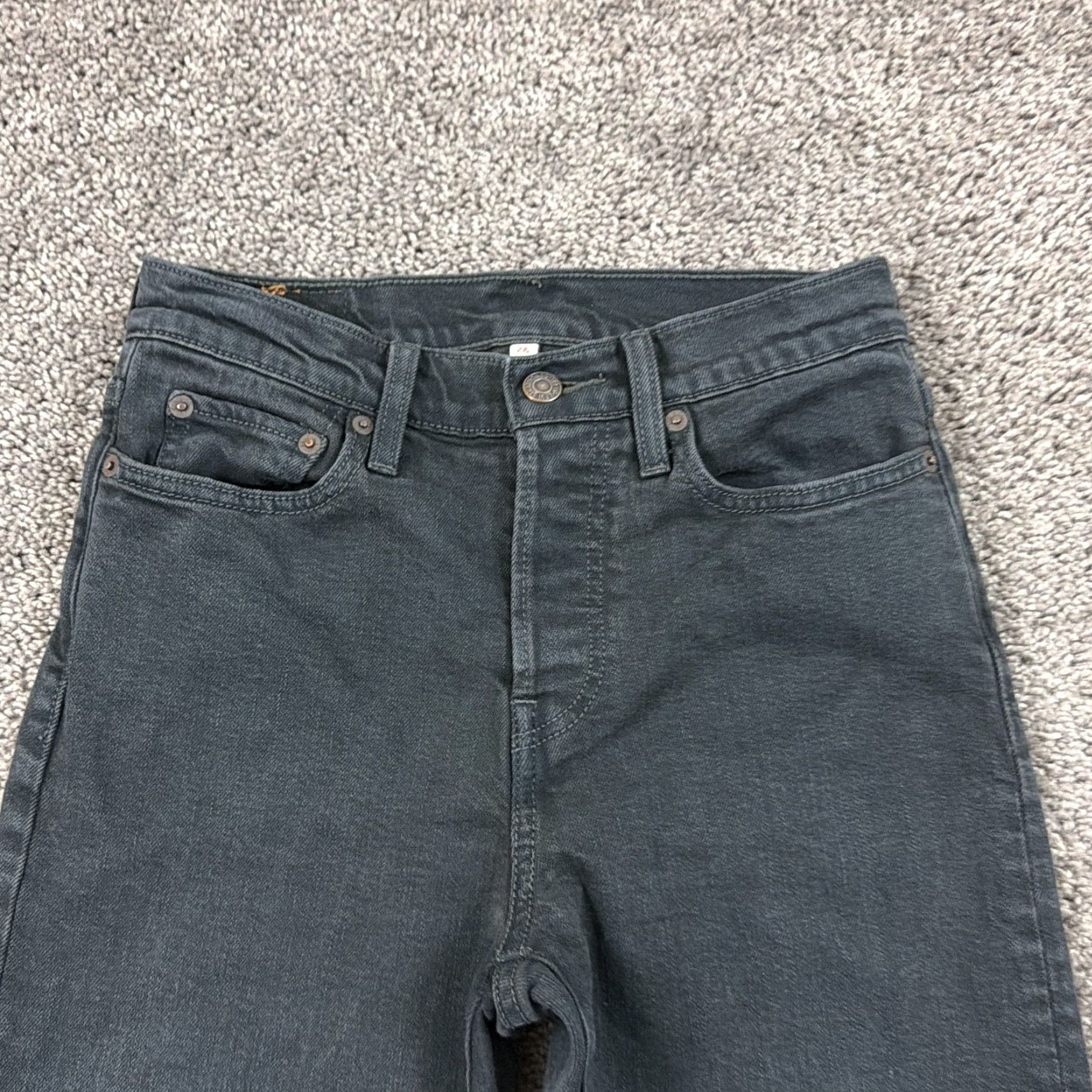 Levi's Levis Wedgie Jeans Womens 26 Black Icon Fit Ankle Denim Button Fly Stretch 24x27 Denim Jeans Regular Women 26 Black Stretch Wedgie Fit Size 26" / US 2 / IT 38 - 2 Thumbnail