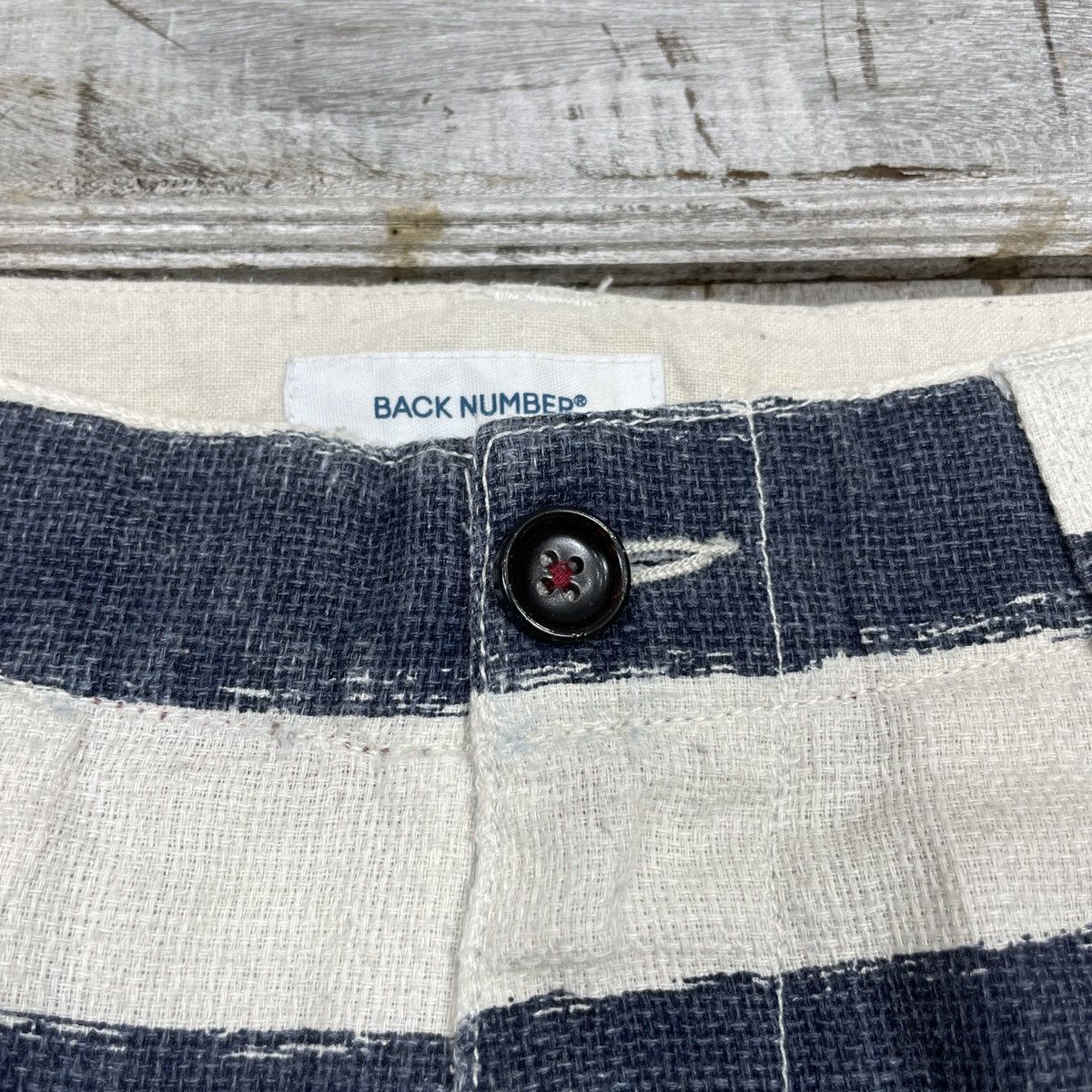Japanese Brand × Vintage Vintage Back Number Stripe Short Size US 32 / EU 48 - 6 Thumbnail
