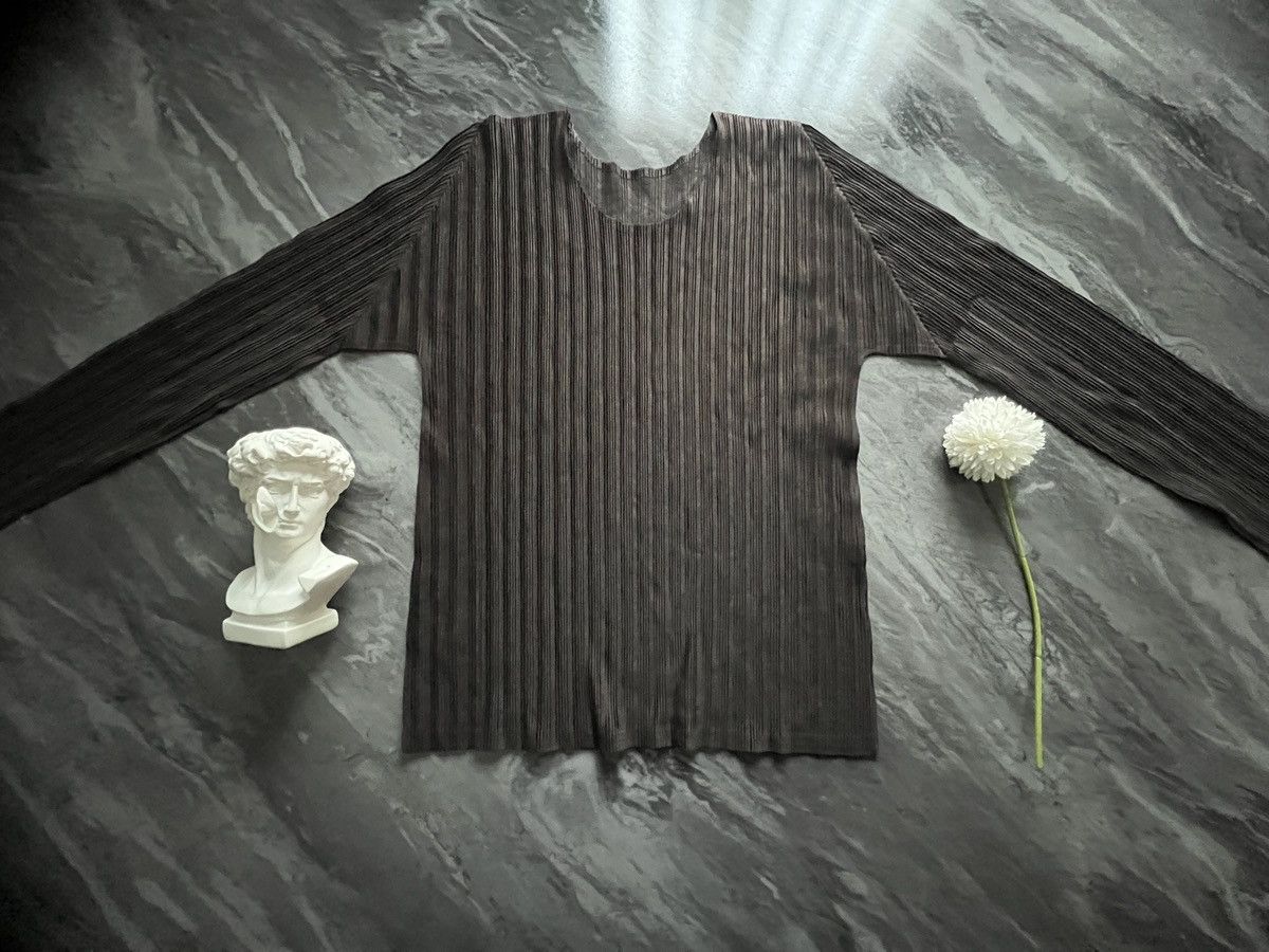 Issey Miyake : Pleats Please Long Sleeve Brown