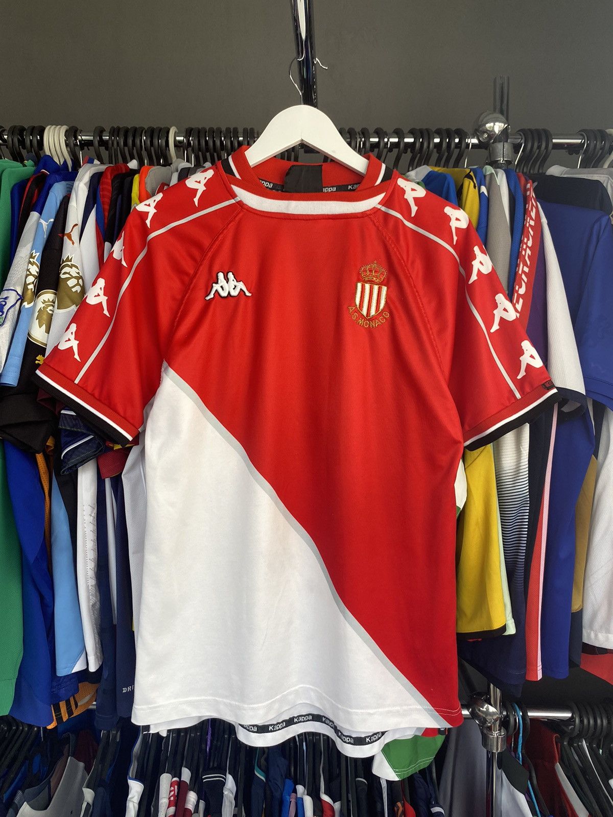 1999/00 KAPPA AS MONACO HOME SOCCER FOOTBALL JERSEY SHIRT