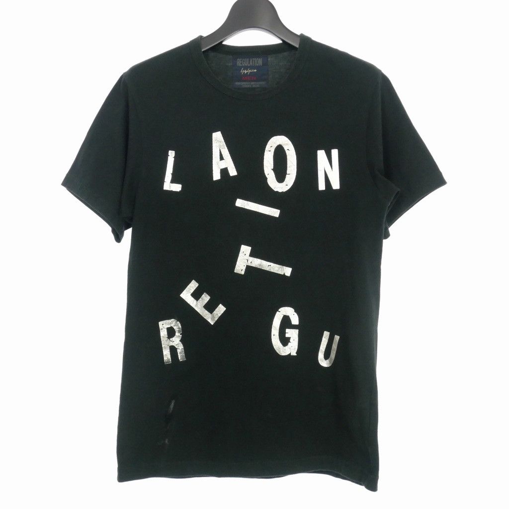 REGULATION Yohji yamamoto MEN Asymmetry Striped T Shirt
