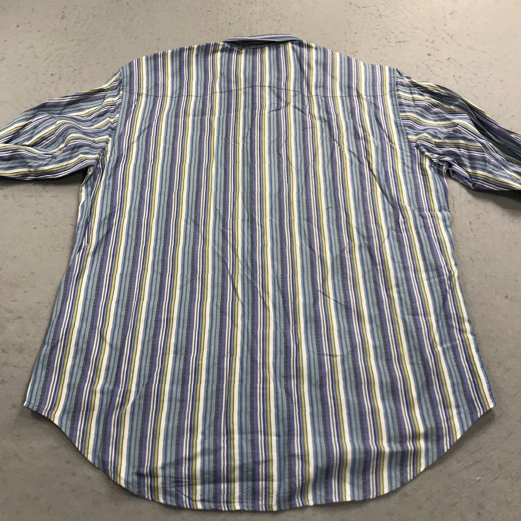 Robert Graham Robert Graham Shirt Mens Large Blue Purple Abstract Loud Flip Cuff Party Cotton Size US L / EU 52-54 / 3 - 7 Thumbnail
