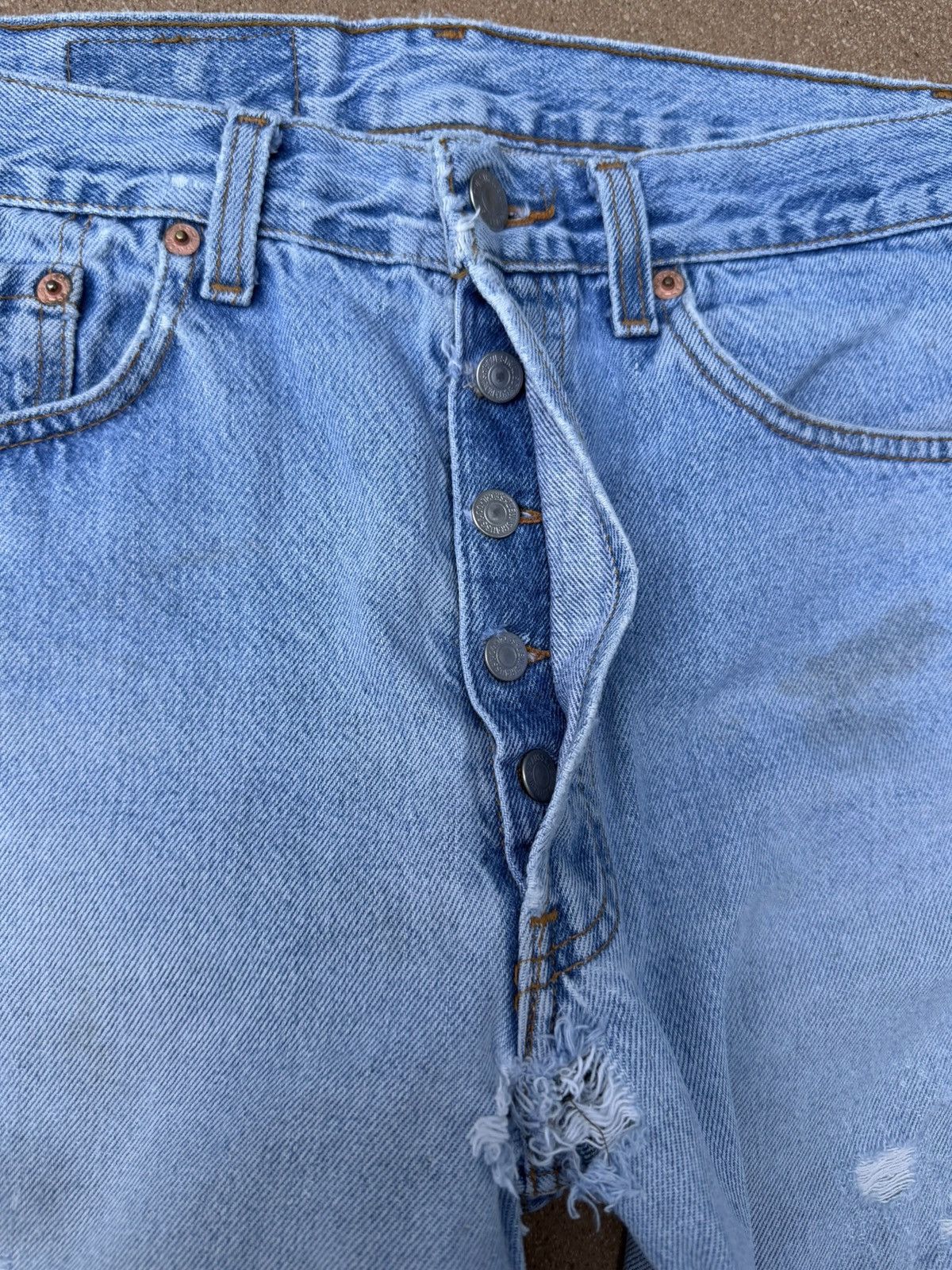 Levi's Vintage 90s Levis 501xx Buttonfly Straight Denim Jeans 31x29 Size US 31 - 5 Thumbnail