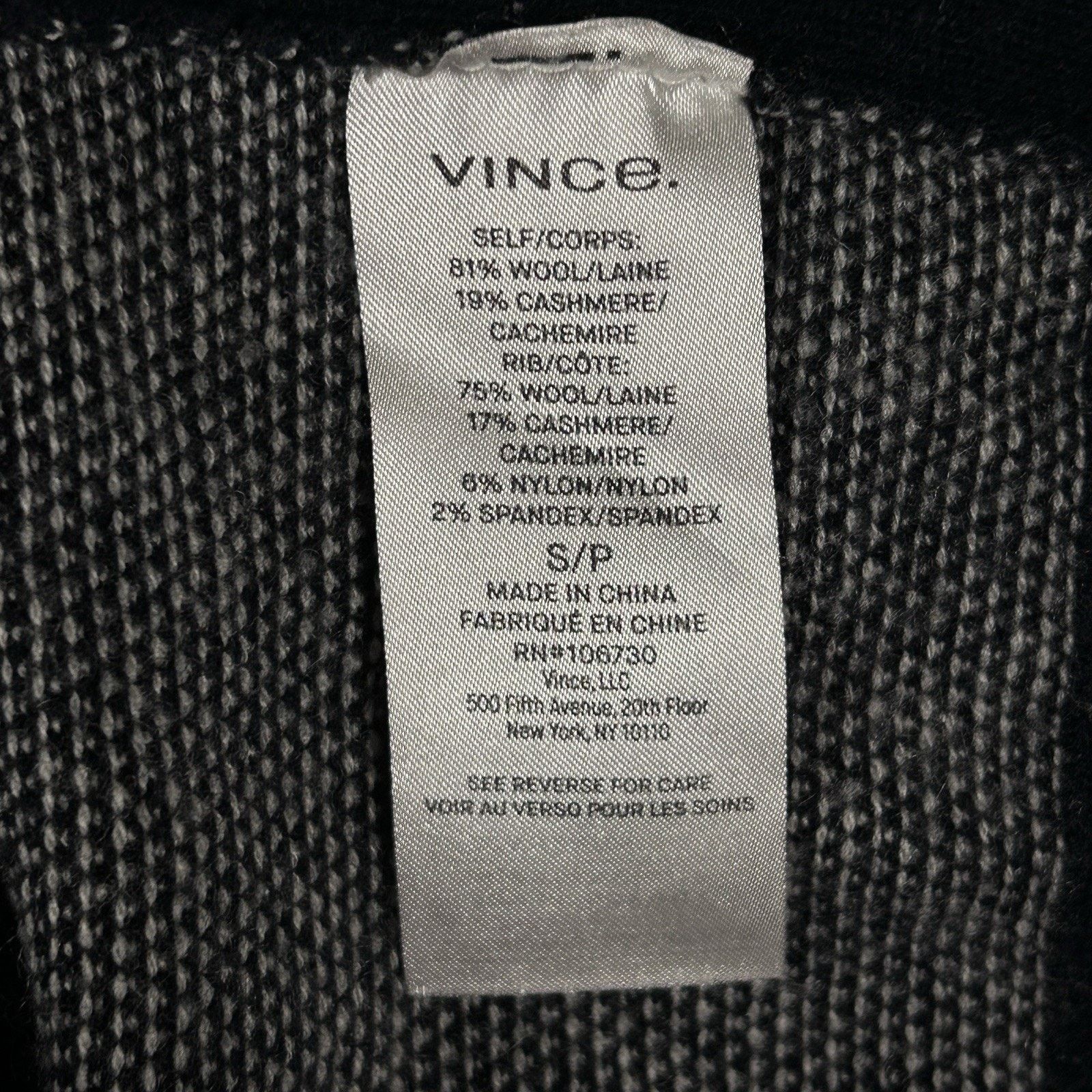 Vince Vince. Designer Wool Cashmere Sweater Men’s Navy Gray Small Size US S / EU 44-46 / 1 - 8 Thumbnail