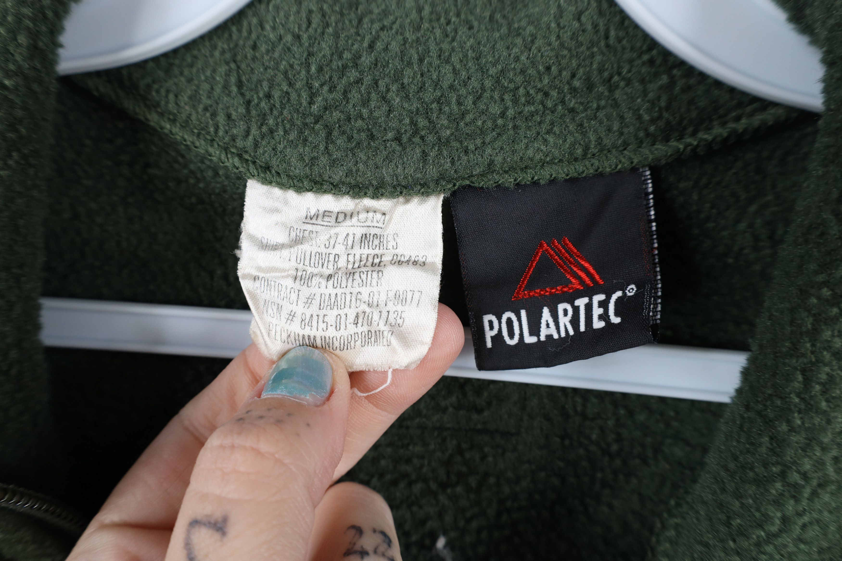 Polartec × Vintage Vintage 90s USMC Fleece Half Zip Pullover Sweater USA Size US M / EU 48-50 / 2 - 10 Thumbnail