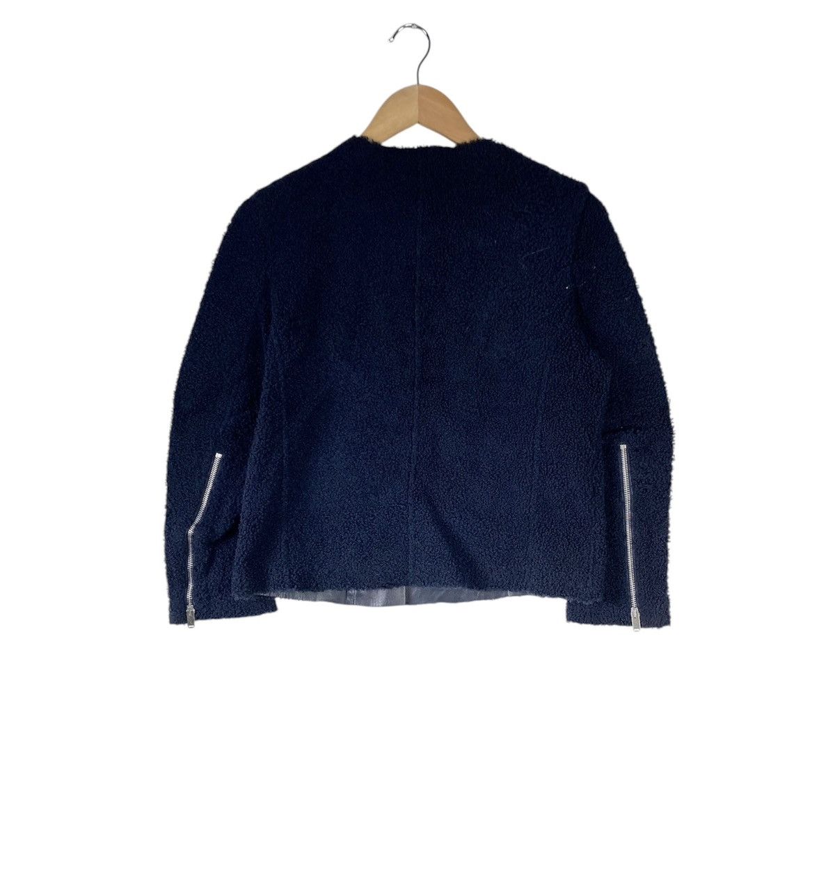 Celine Authentic Celine Modele Depose Biker Lambskin Fleece Jacket Size S / US 4 / IT 40 - 3 Thumbnail