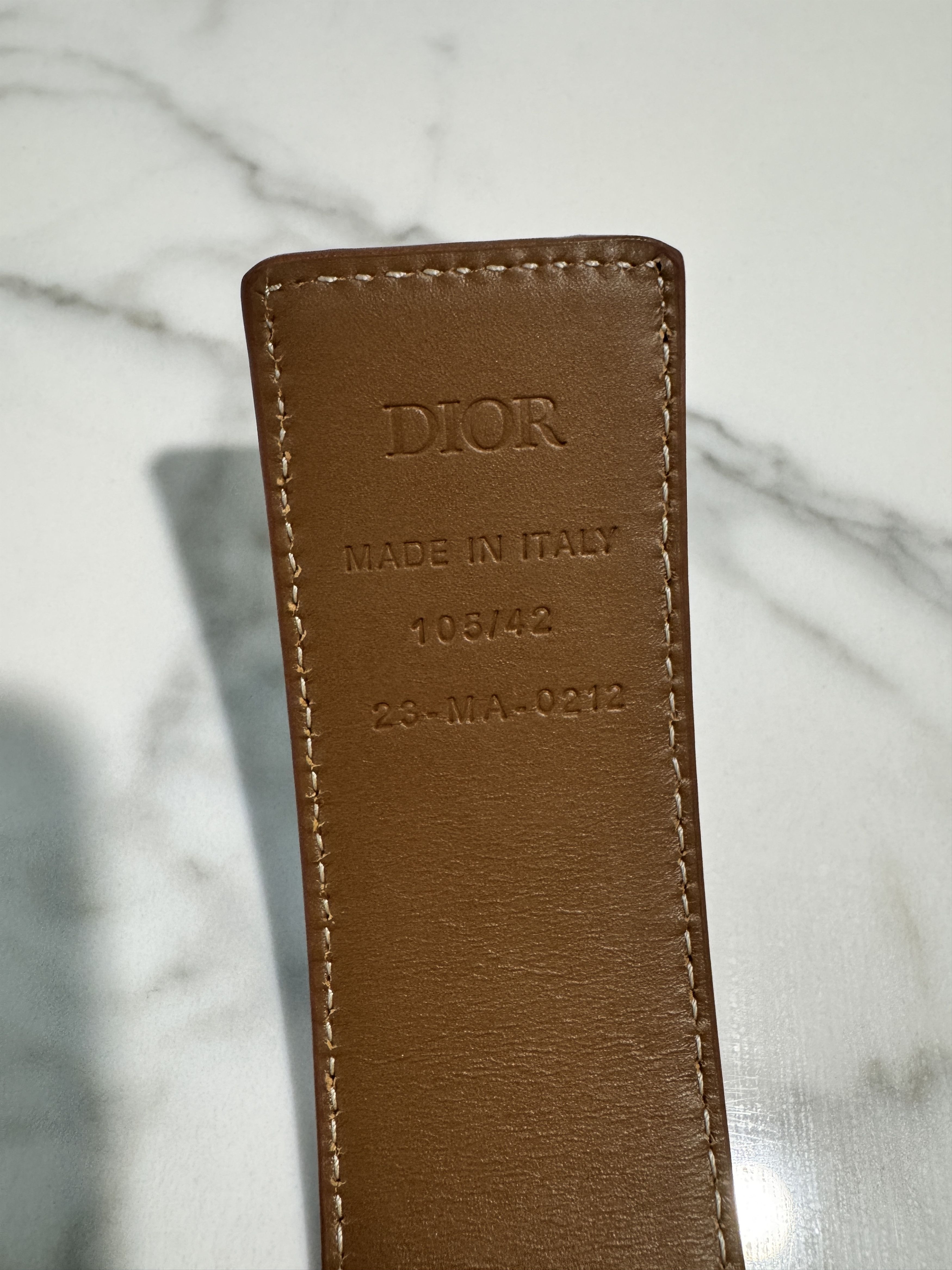 Dior DIAMOND CANVA BELT Size 42 - 6 Thumbnail