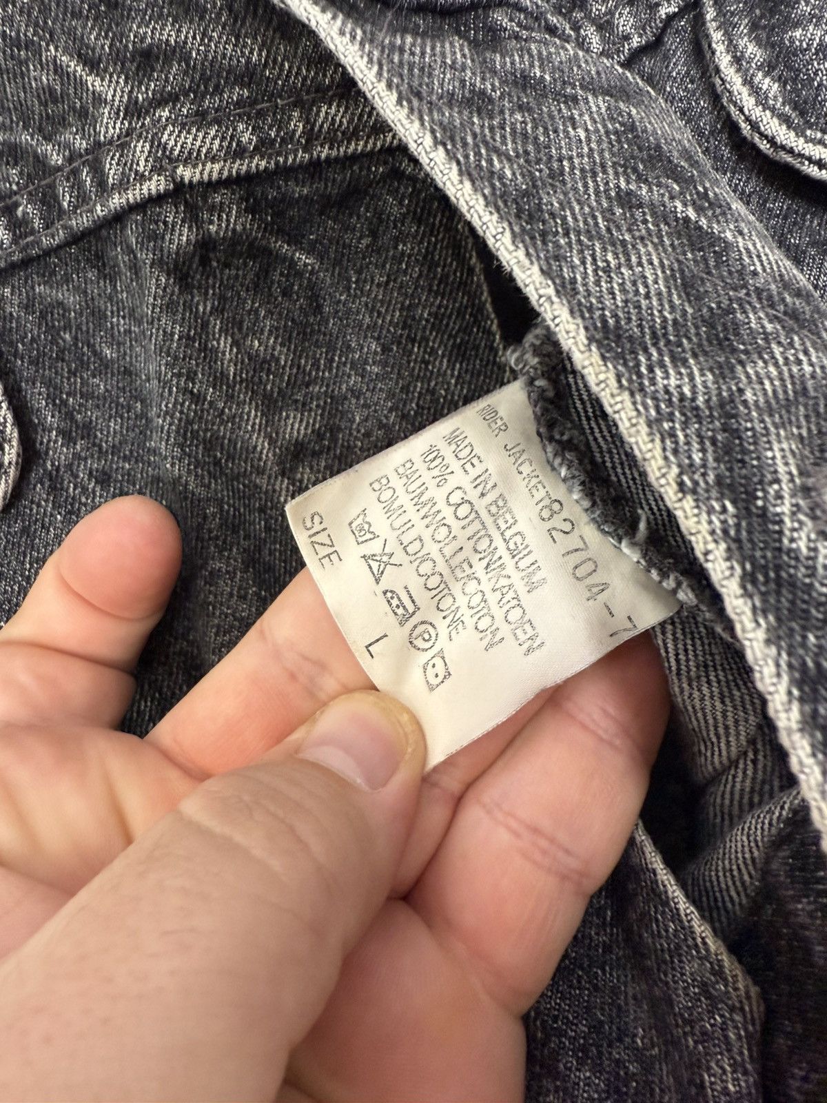Lee Vintage 80s Lee Rider Graphite Denim Trucker Jacket Jean Size US L / EU 52-54 / 3 - 21 Thumbnail