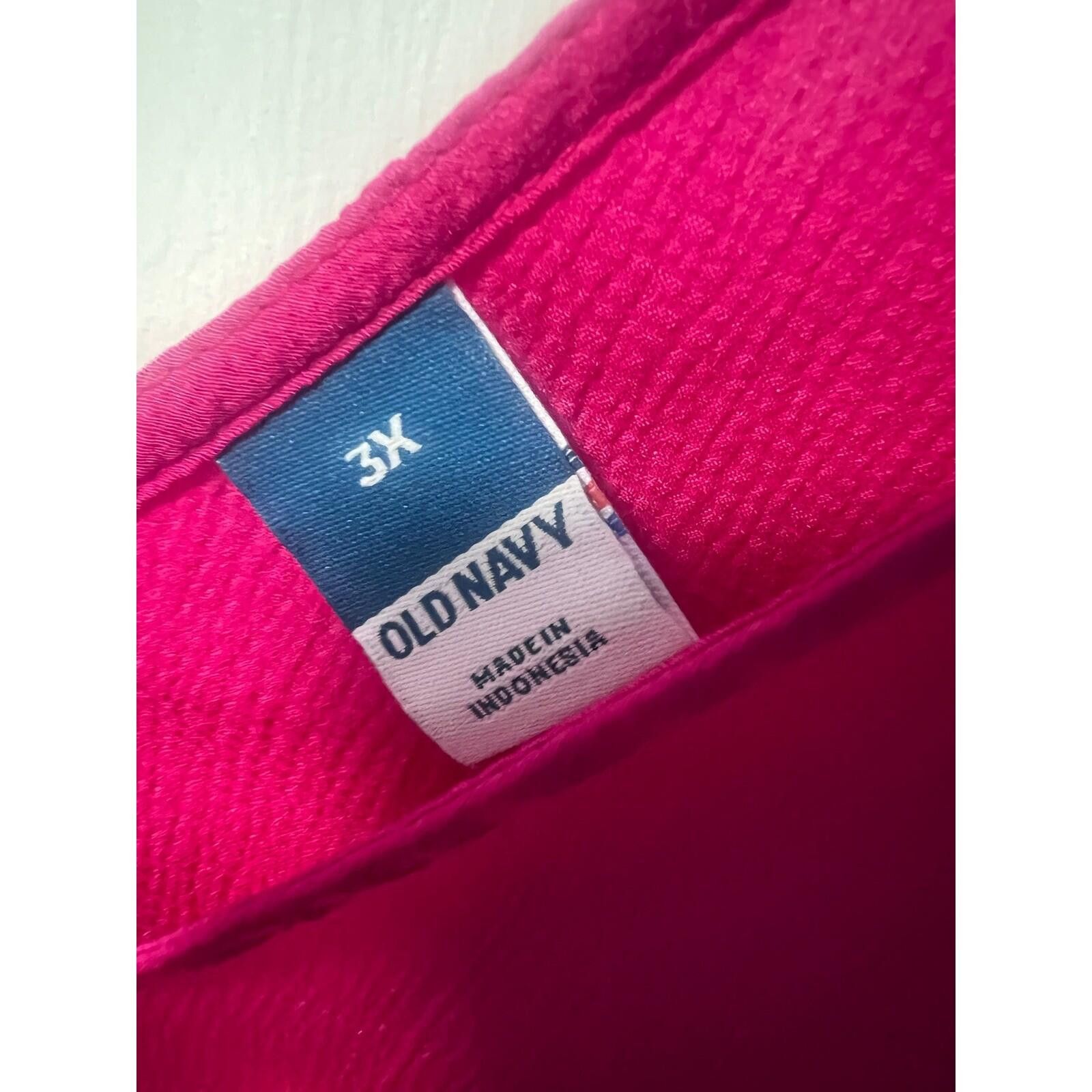 Old Navy Old Navy Womens 3X Fuchsia Double V-Neck Crepe Tank Size 3XL / US 20-22 - 6 Thumbnail