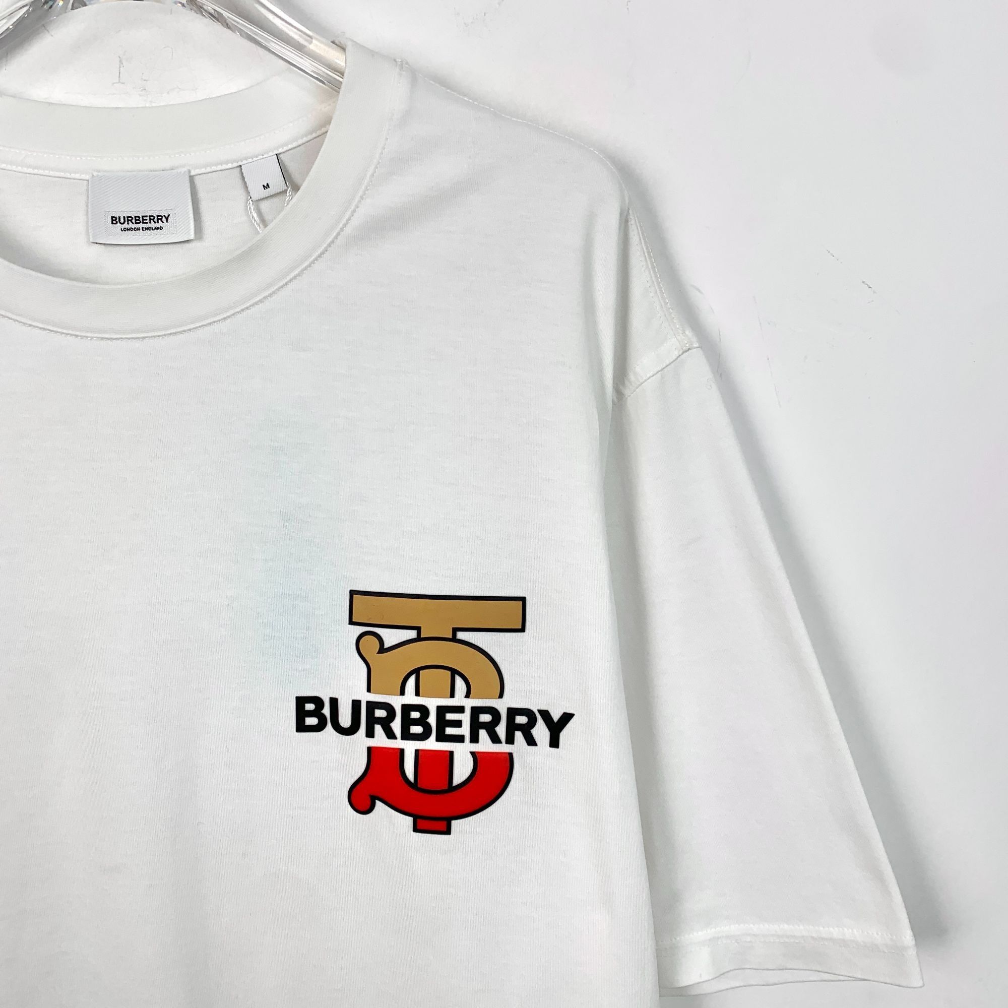 Burberry Burberry White Logo T-Shirt Size M / US 6-8 / IT 42-44 - 3 Thumbnail