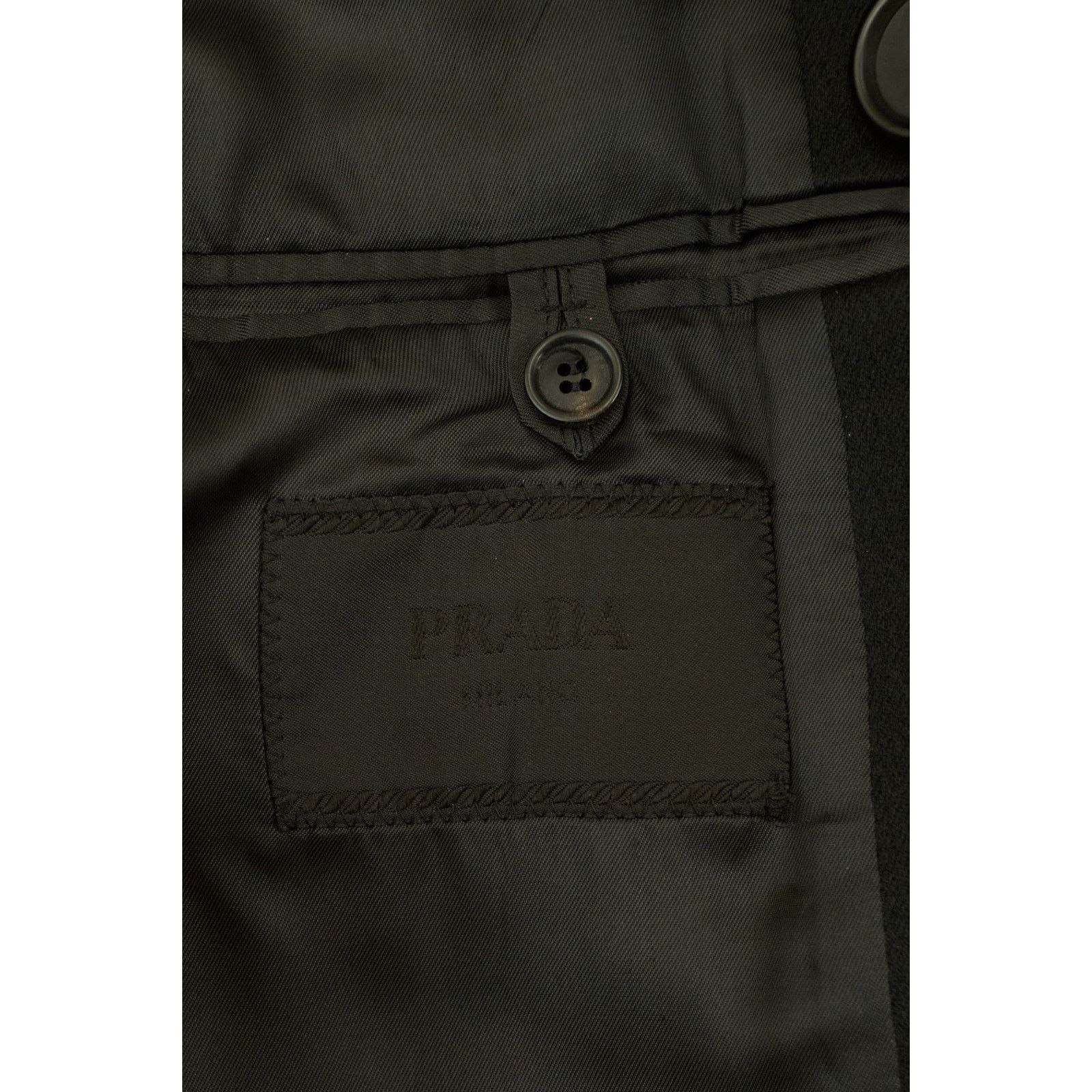 Prada F/W 2016 Wool Black Coat Size XL / US 12-14 / IT 48-50 - 5 Thumbnail