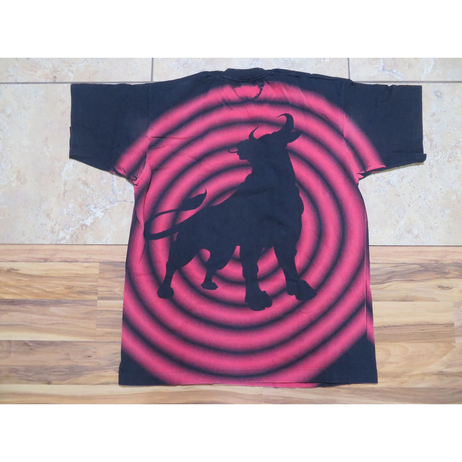 Salem Sportswear 90s Chicago Bulls T-Shirt NBA Black Salem Sportswear Sz L Size US L / EU 52-54 / 3 - 3 Thumbnail
