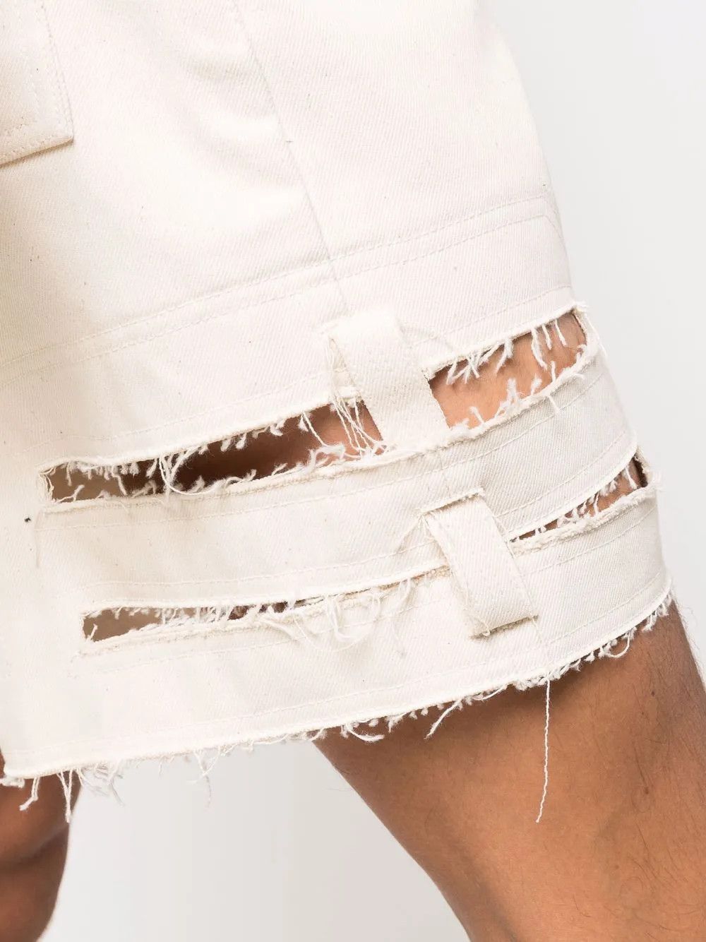 Rick Owens o1y0325 Denim Short in Ivory Size US 34 / EU 50 - 3 Thumbnail