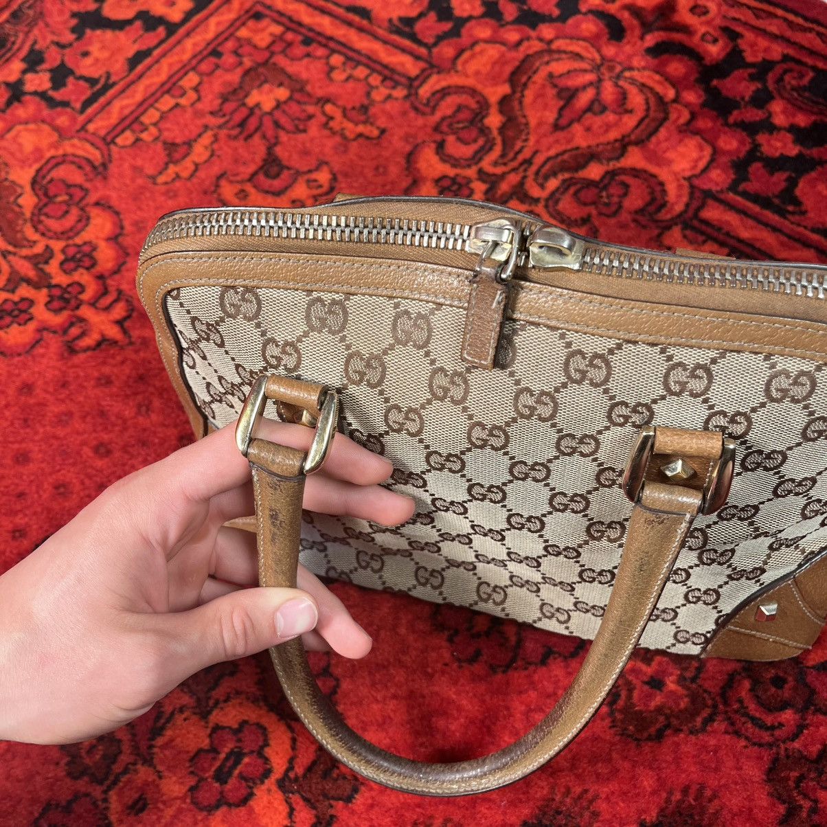 Gucci Gucci GG Canvas Abbey Boston Bag Monogram Dome Satchel Y2K Size ONE SIZE - 6 Thumbnail