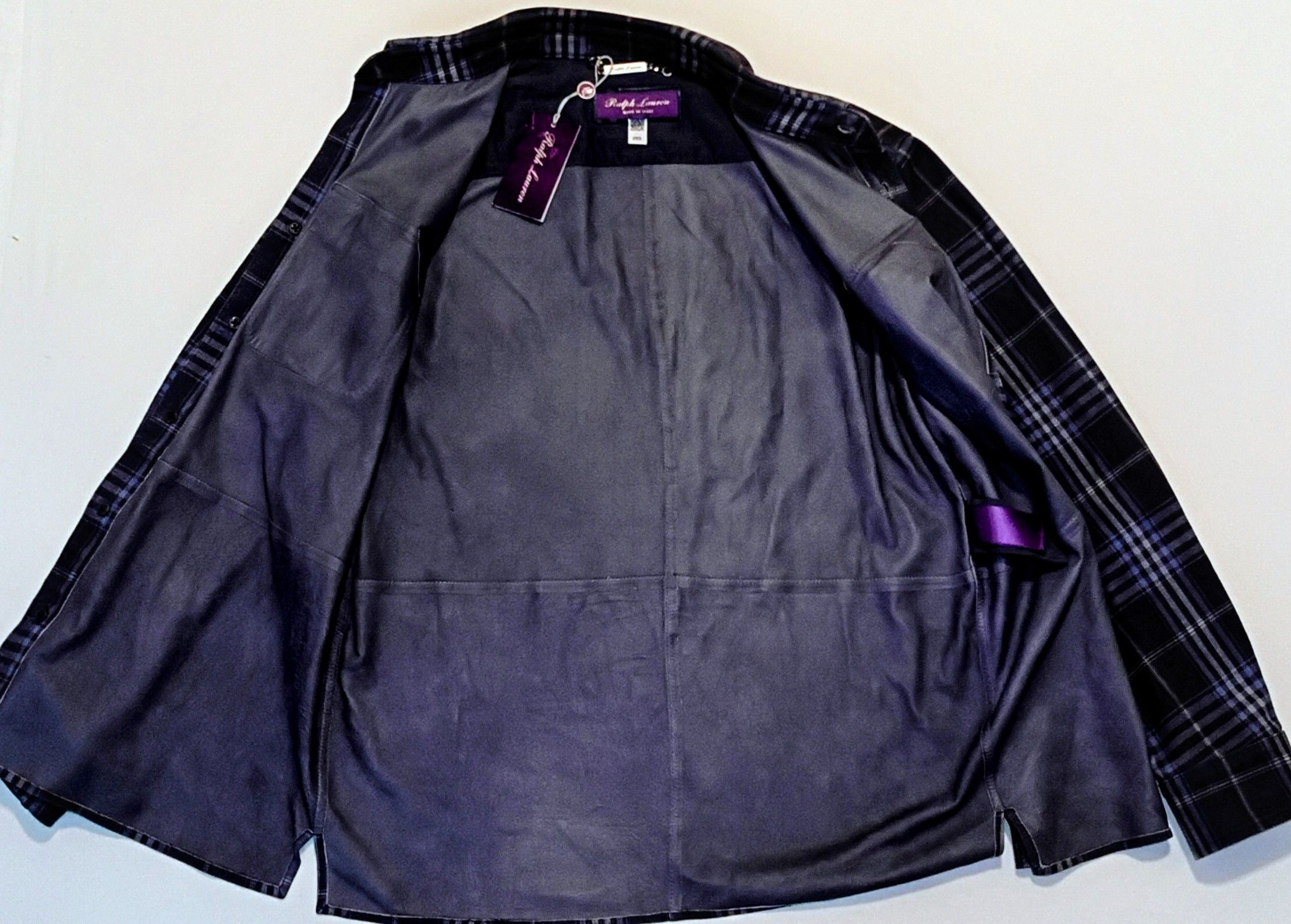 Ralph Lauren Purple Label Ralph Lauren Purple Label "Barron" Plaid Suede Overshirt Size US L / EU 52-54 / 3 - 5 Thumbnail