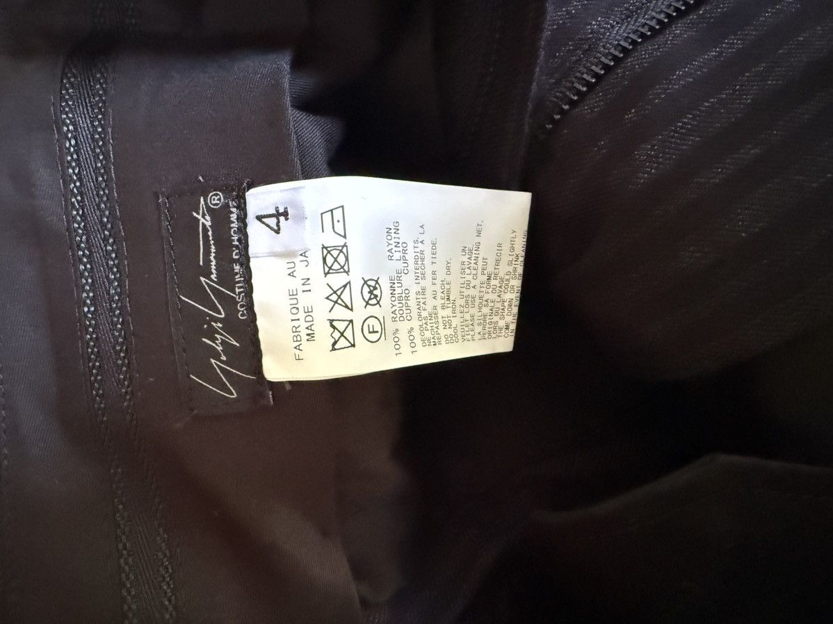Yohji Yamamoto YOHJI YAMAMOTO Black Suit RY Heather ST Flat Trousers Size US 38 / EU 54 - 5 Thumbnail