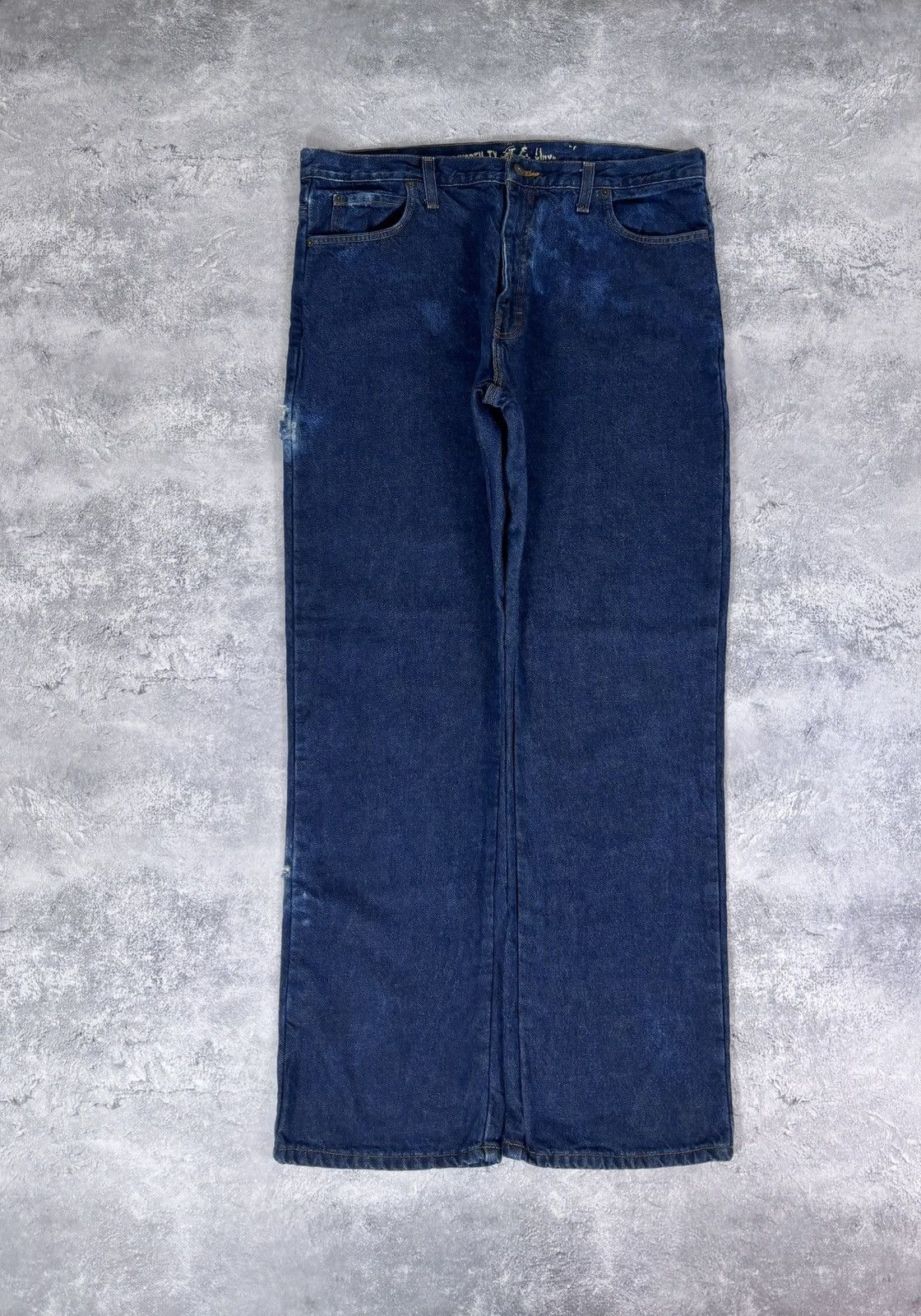Dickies Dickies Men’s Denim Jeans Distressed Dark Blue USA Workwear Size US 36 / EU 52 - 2 Thumbnail