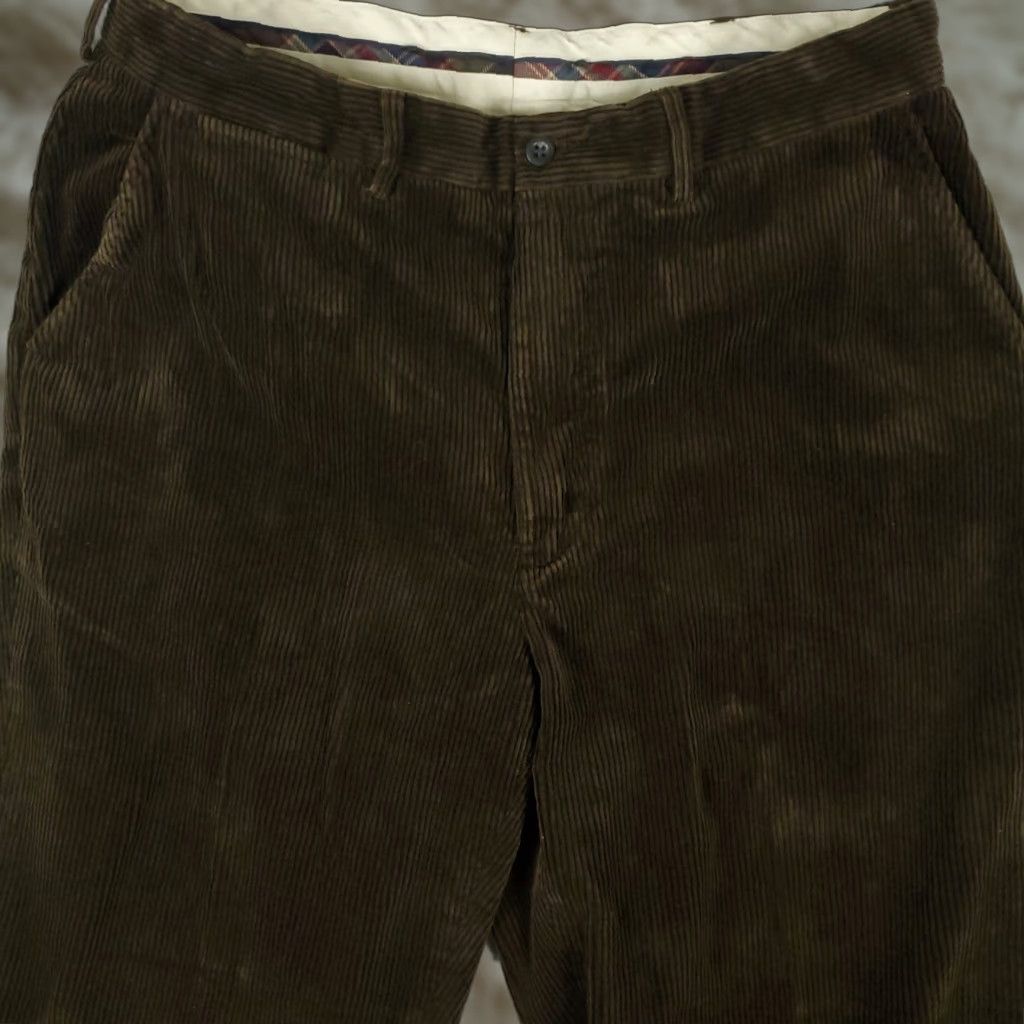 Polo Ralph Lauren Ralph Lauren Pants Mens 36x30 Brown Corduroy Slash Pockets Straight Leg Chino Size US 36 / EU 52 - 1 Thumbnail